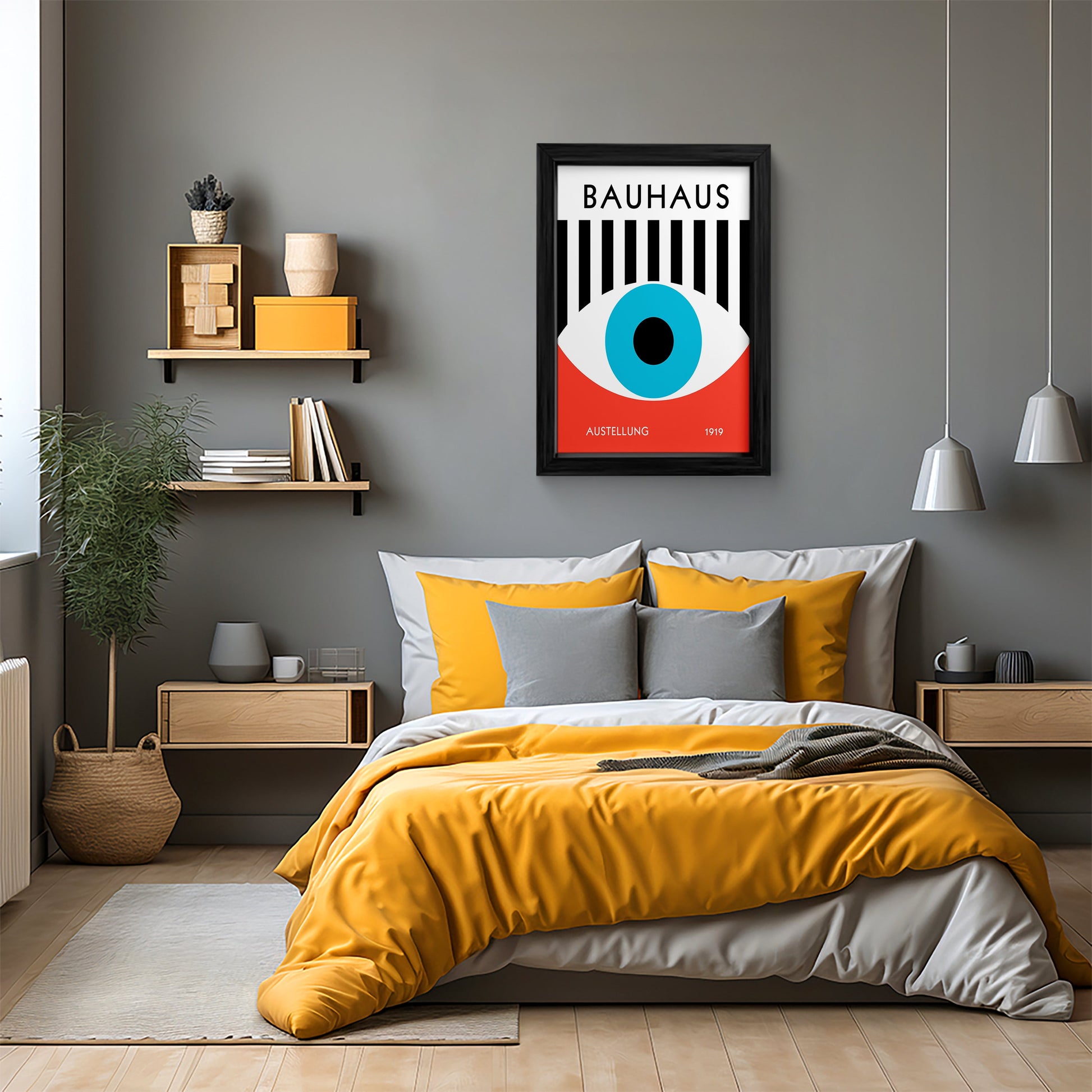 Bauhaus Austellung 1919 Framed Wall Art Print