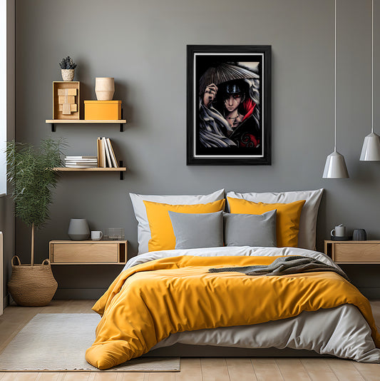 Itachi Uchiha Anime Wall Art - Framed Canvas Print