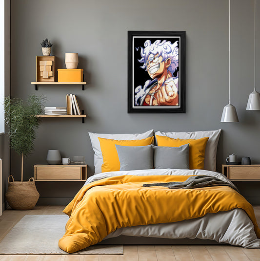 Luffy Gear 5 Framed Canvas Wall Art