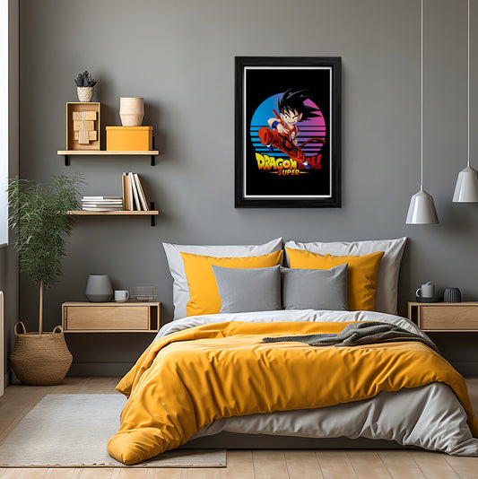 Dragon Ball Z Son Goku Retro Wall Art Print