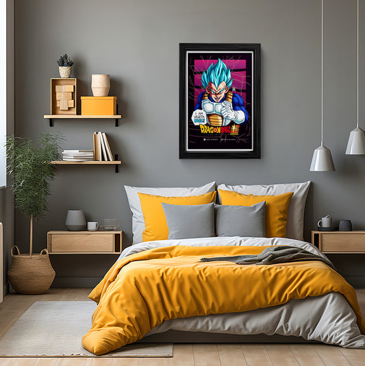 Vegeta Blue Wall Art - Dragon Ball Super Framed Print