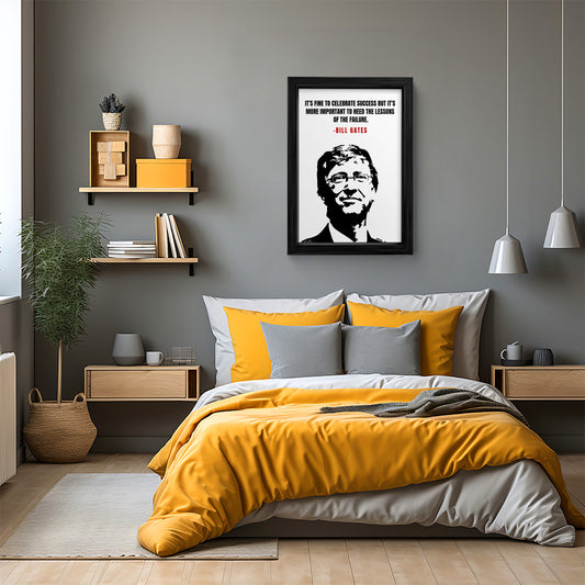 Bill Gates Inspirational Quote Framed Art Print