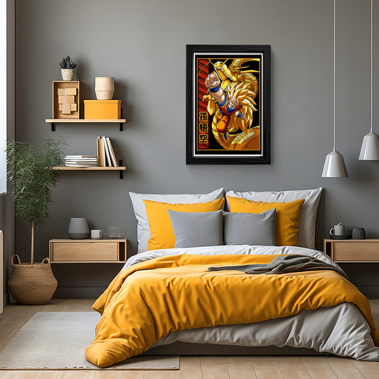 Dragon Ball Z Super Saiyan Goku & Shenron Framed Wall Art