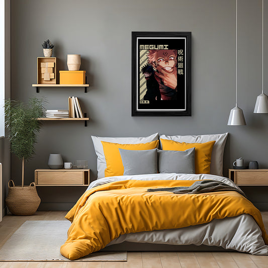 Megumi Fushiguro Jujutsu Kaisen Vintage Wall Art