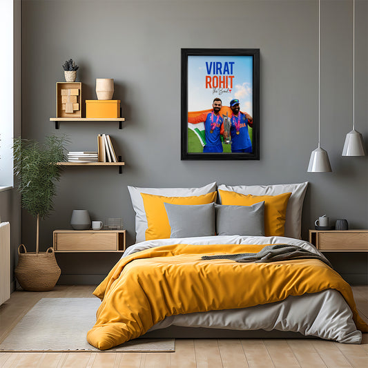 Virat & Rohit: Iconic Duo Framed Art Print | Canvas Wall Art