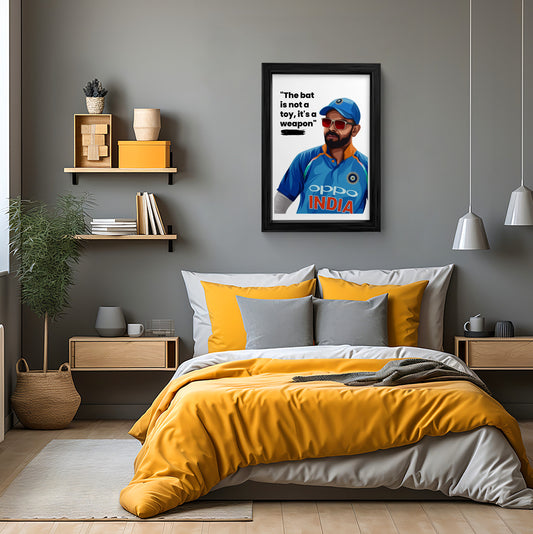 Empowering the Bat: Cricket Wall Art Canvas Print