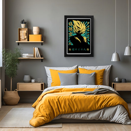 Dragon Ball Super Saiyan Goku Framed Wall Art