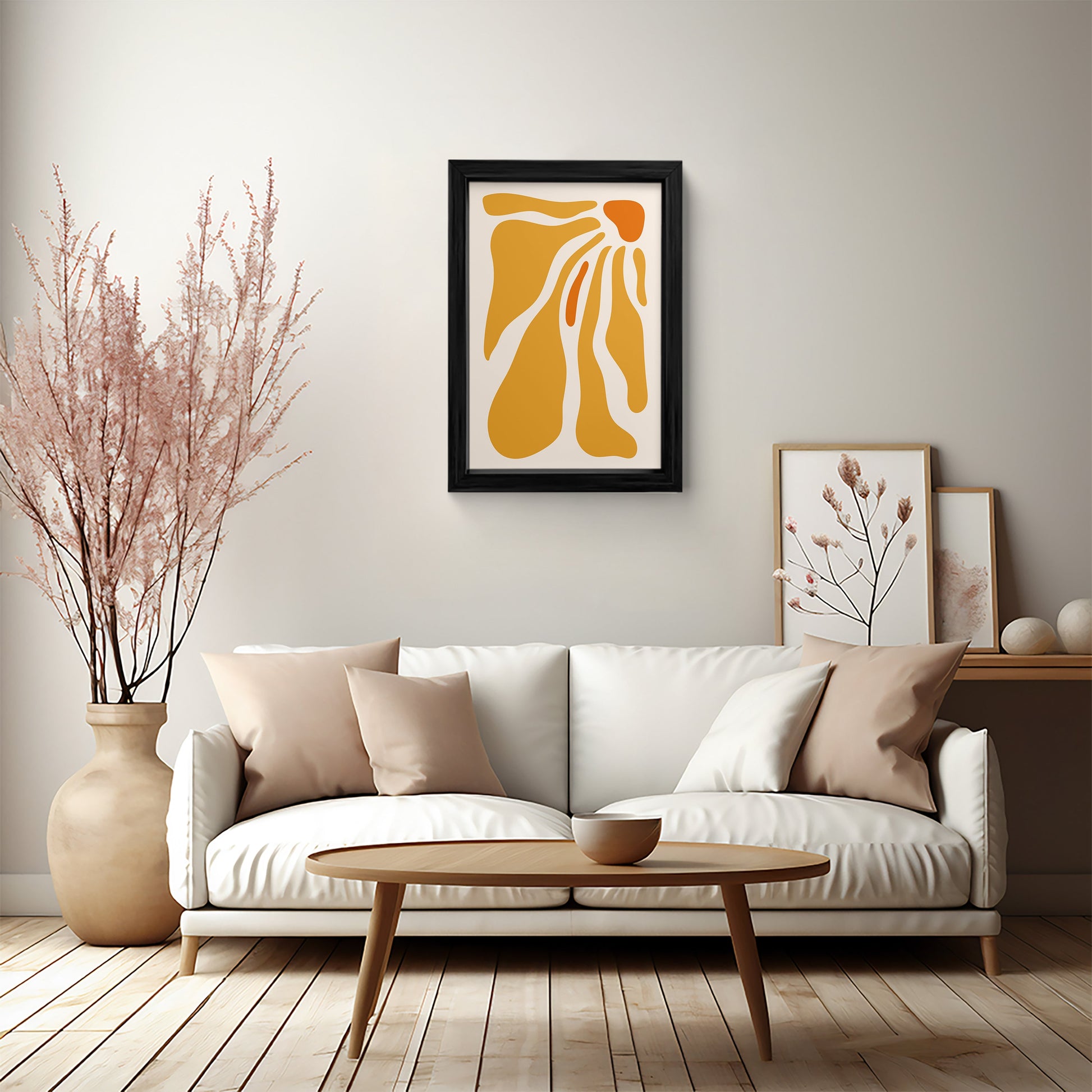 Golden Harmony Framed Wall Art