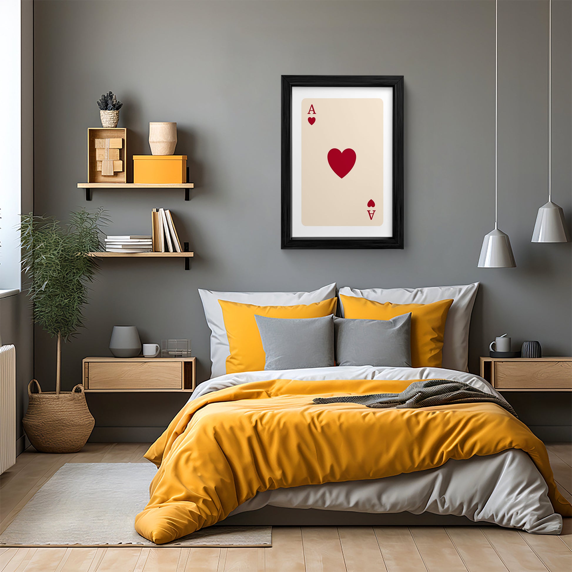 Ace of Hearts Framed Wall Art