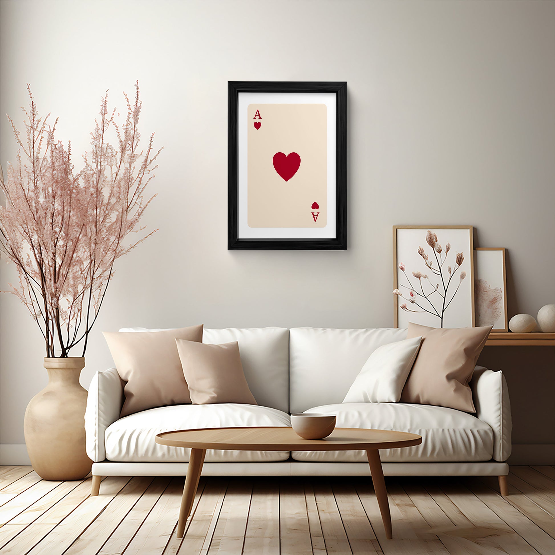 Ace of Hearts Framed Wall Art