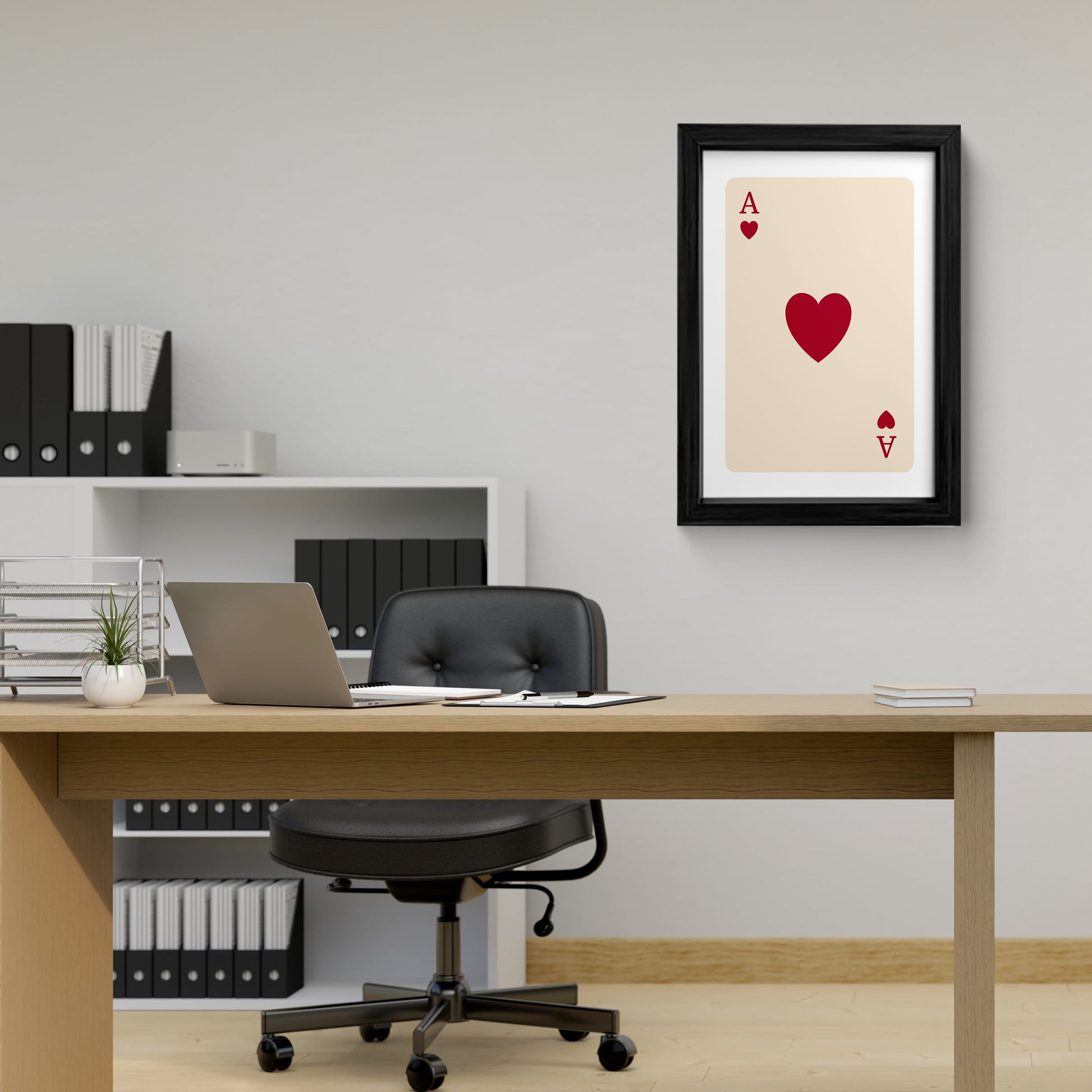 Ace of Hearts Framed Wall Art