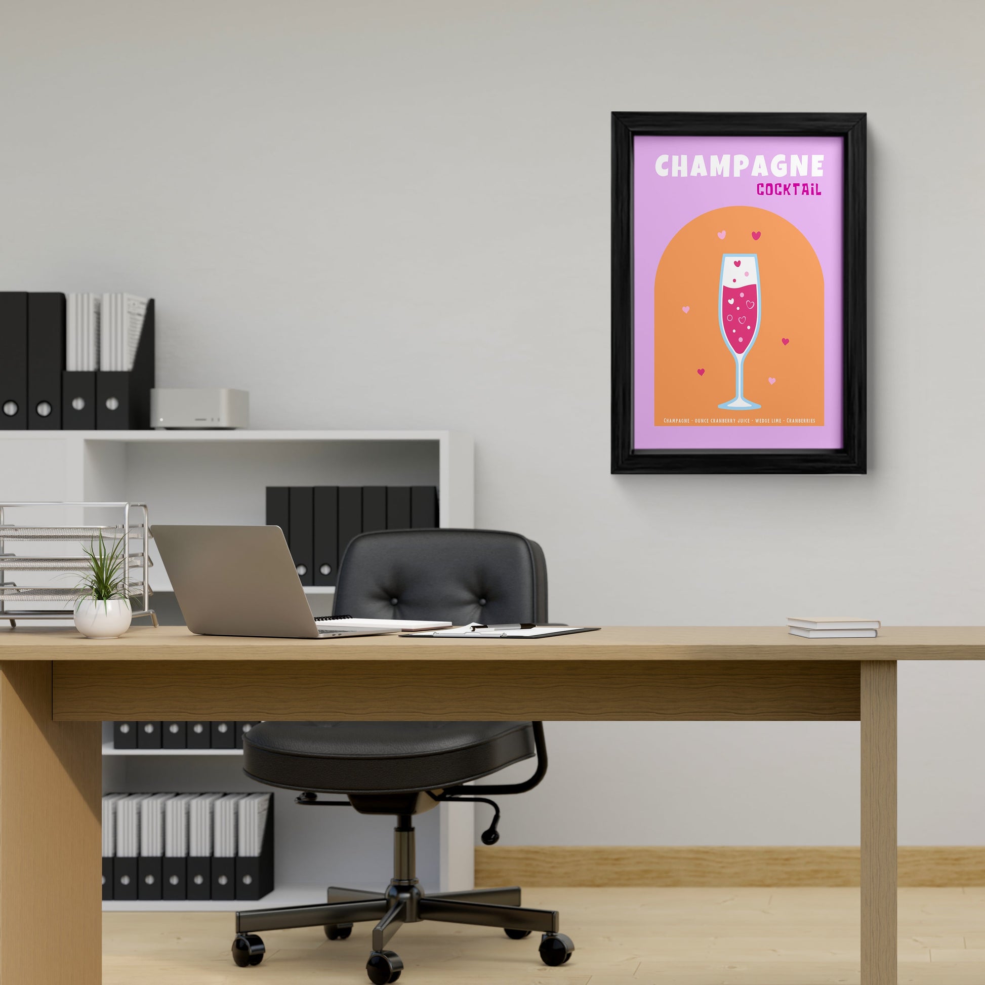 Champagne Cocktail Framed Wall Art