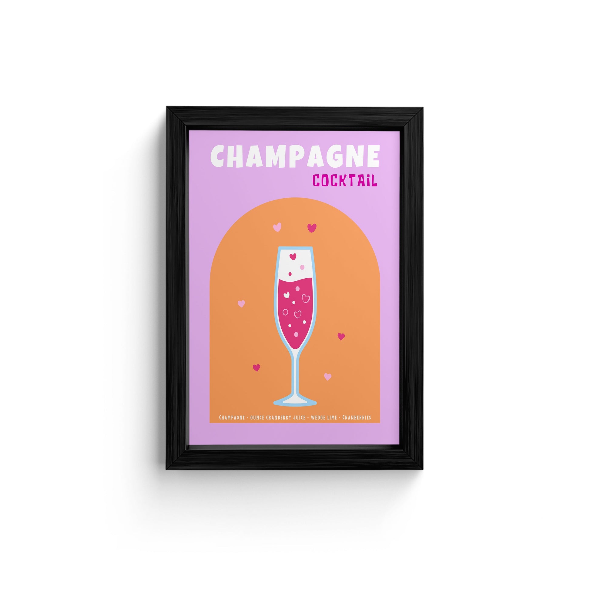 Champagne Cocktail Framed Wall Art