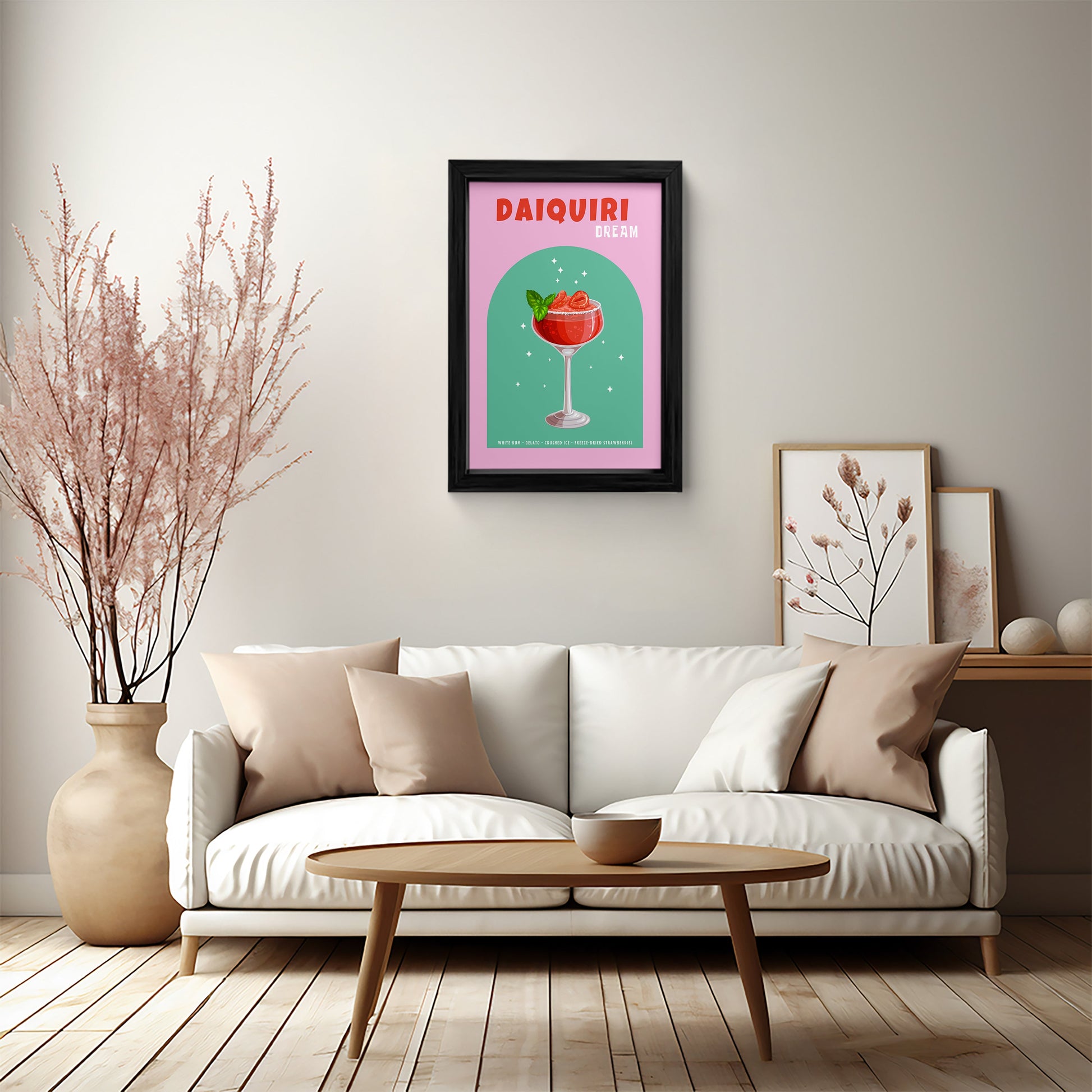 Strawberry Daiquiri Dream Framed Art Print