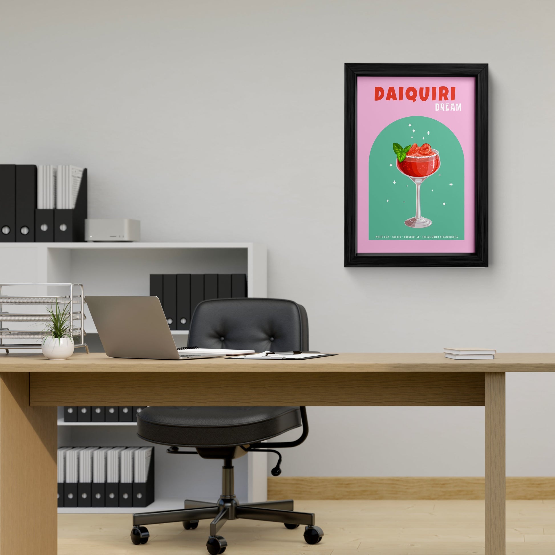 Strawberry Daiquiri Dream Framed Art Print