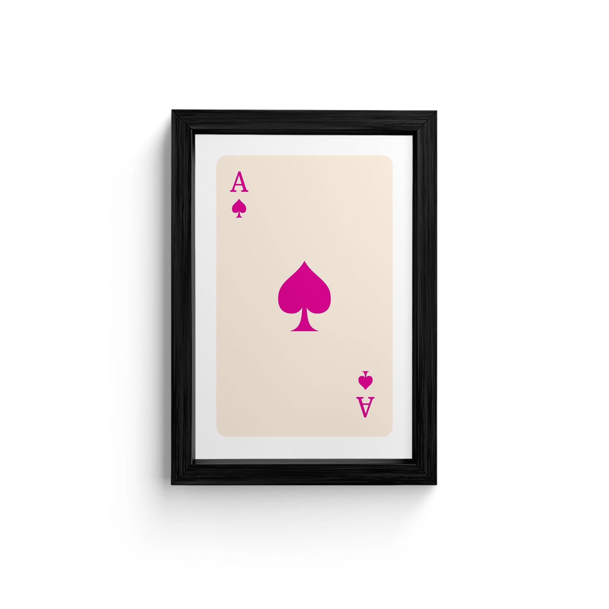 Ace of Spades Elegance - Framed Art Print