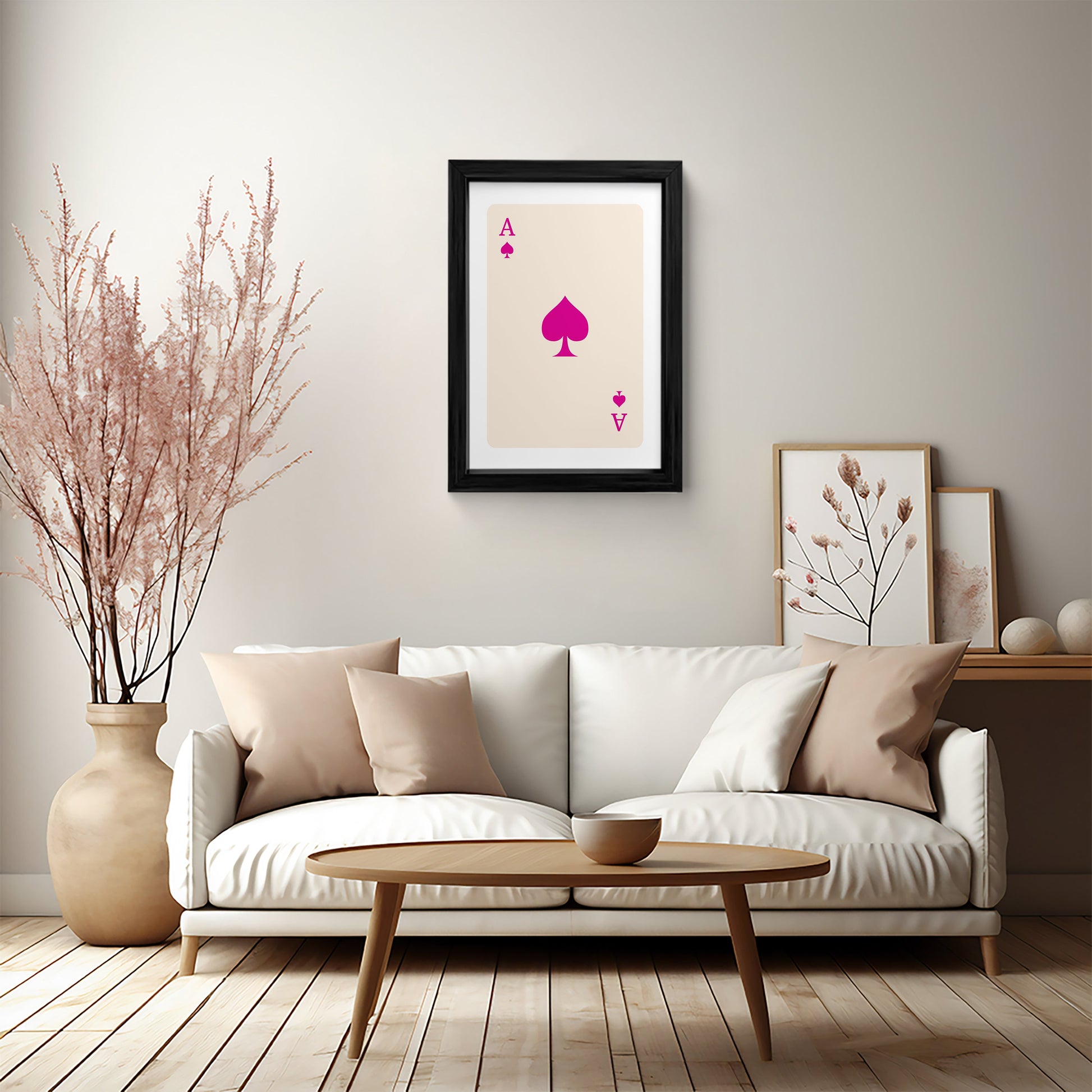 Ace of Spades Elegance - Framed Art Print