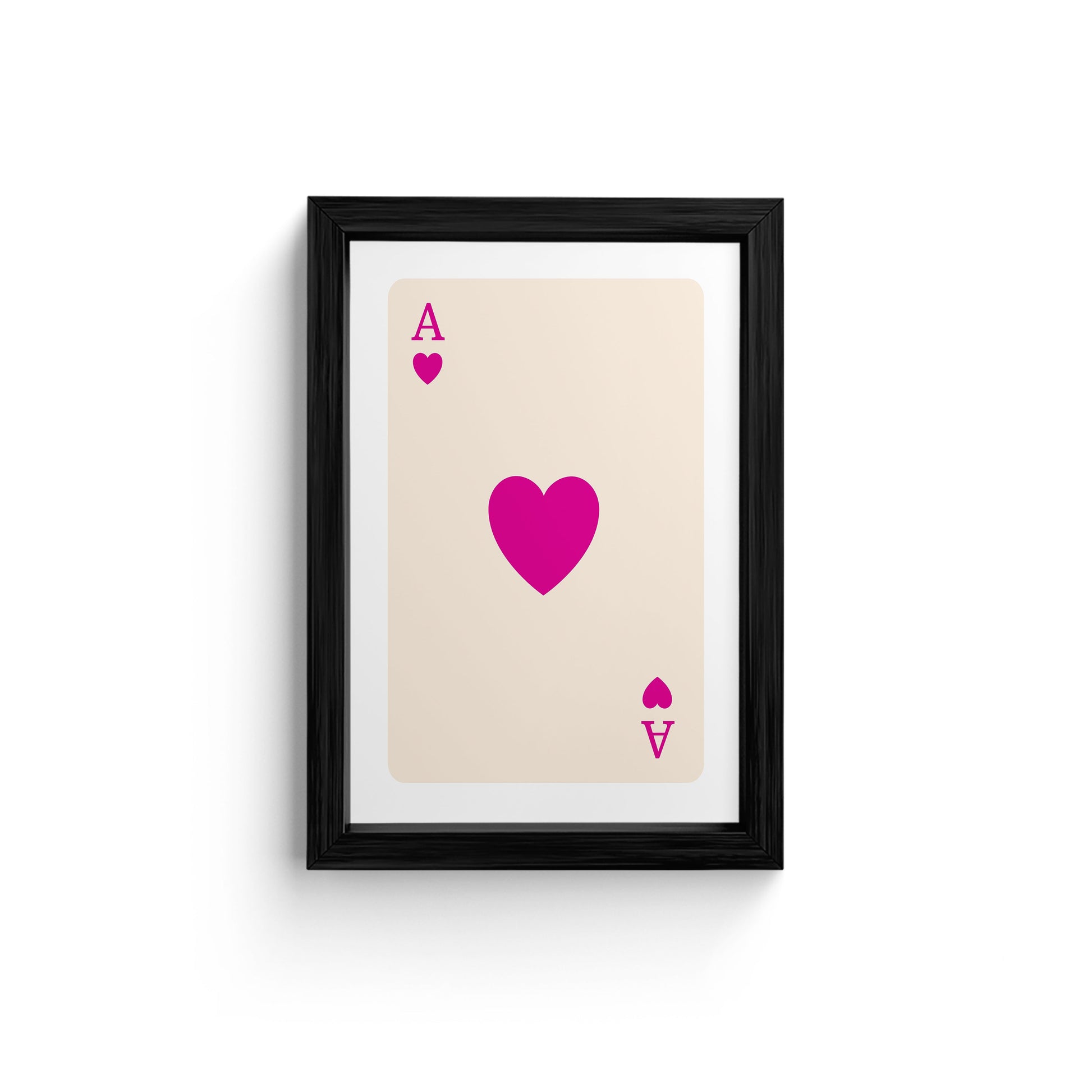 Pink Ace Card Wall Art 