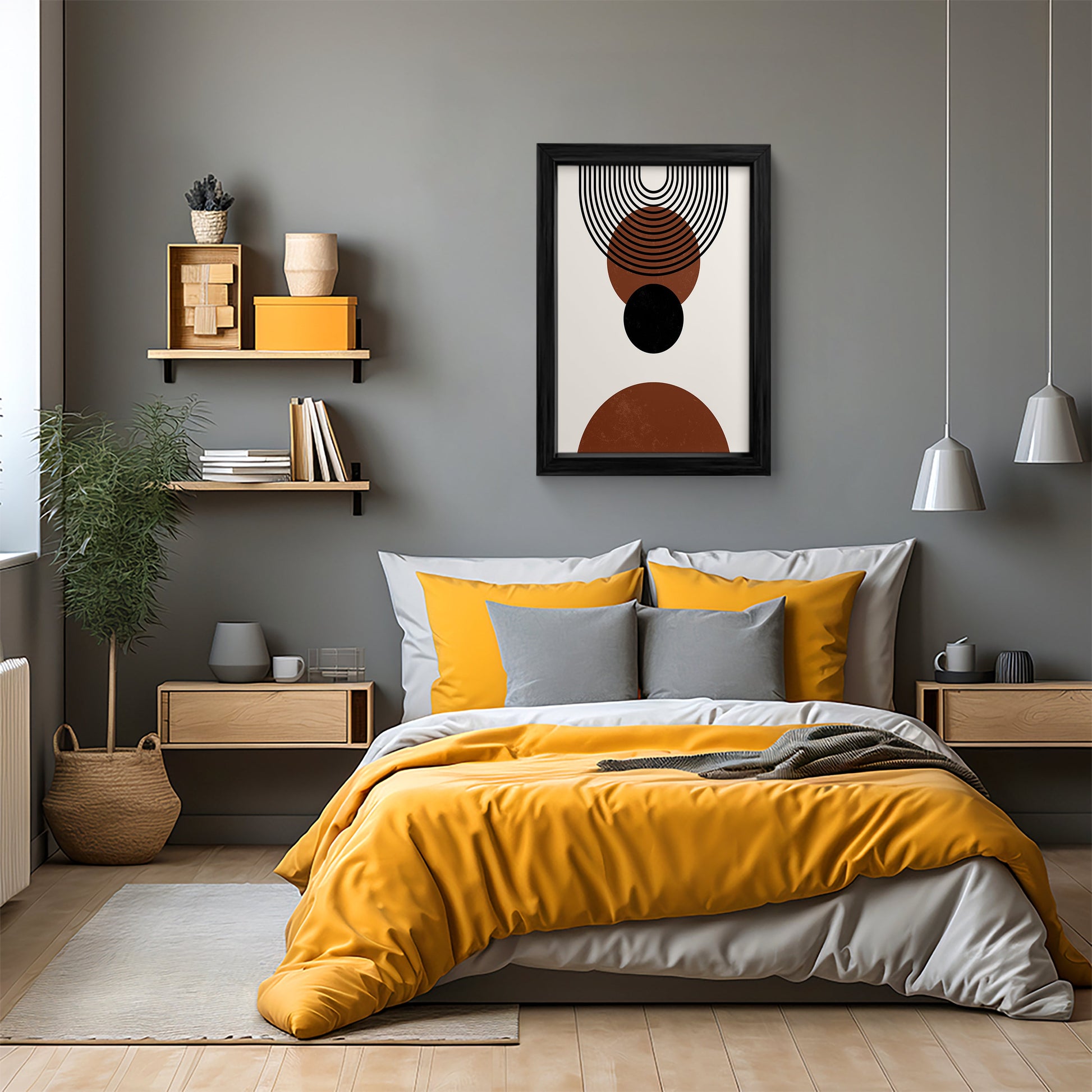 Black and Brown Minimalist Wall Art