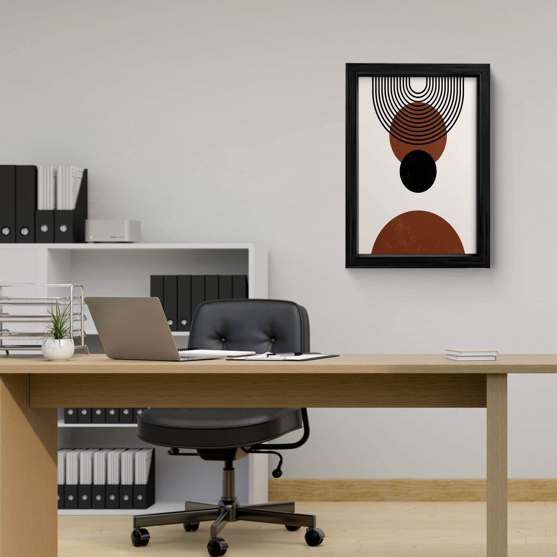 Black and Brown Minimalist Wall Art