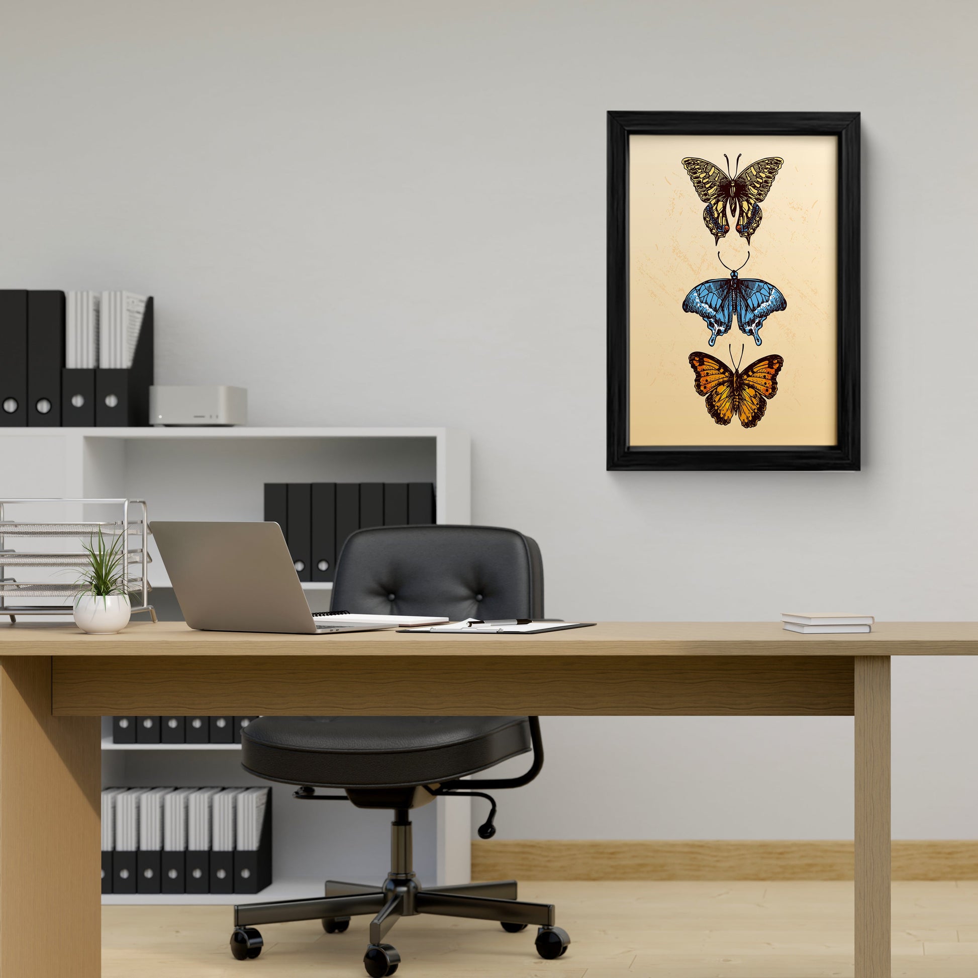 Butterfly Trio Canvas Wall Art