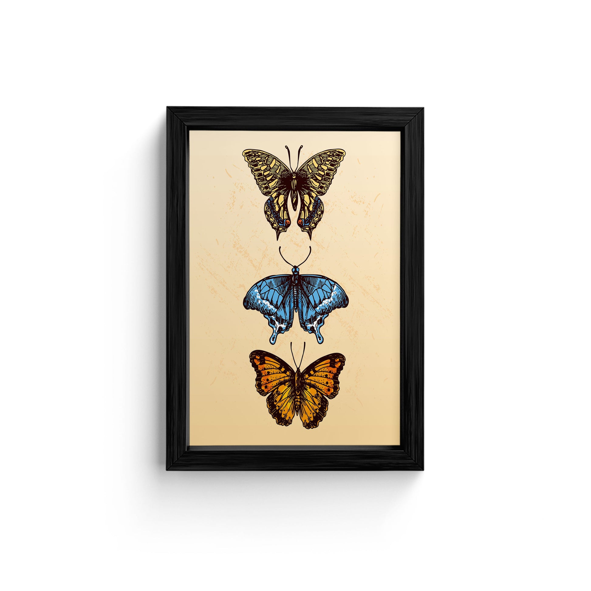 Butterfly Trio Canvas Wall Art