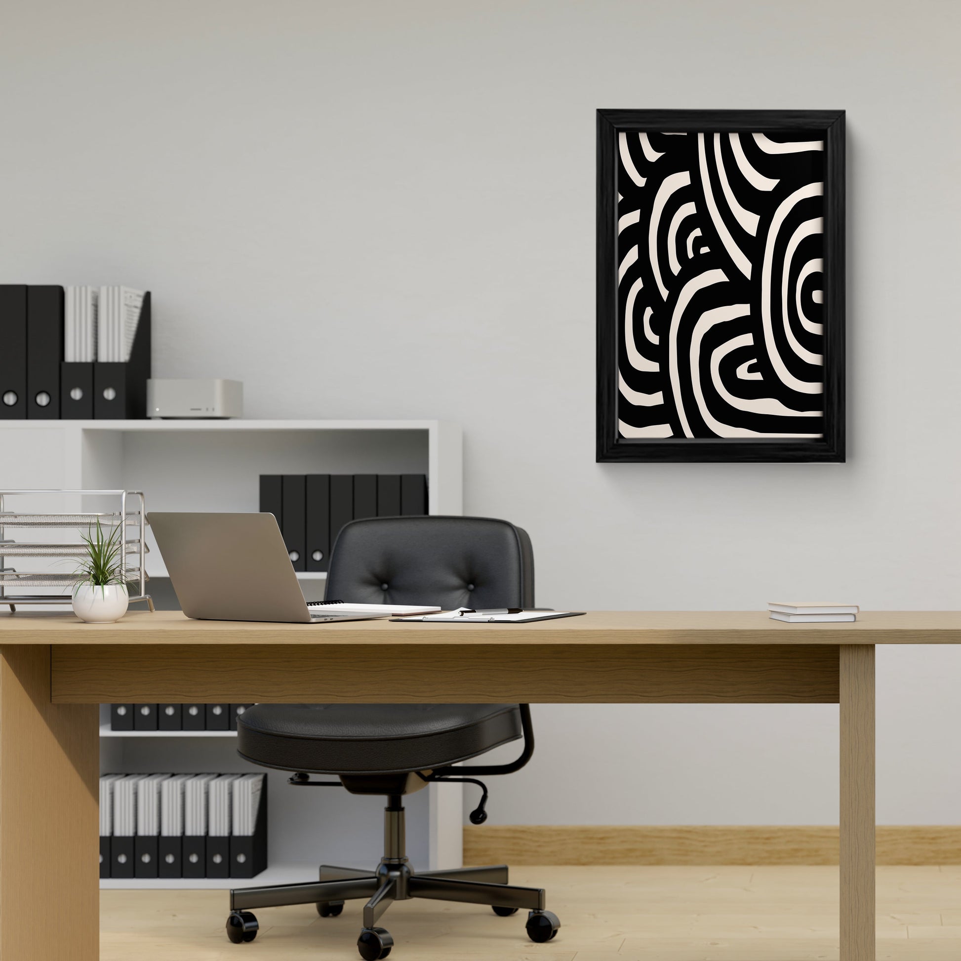 Elegant Swirls Framed Wall Art