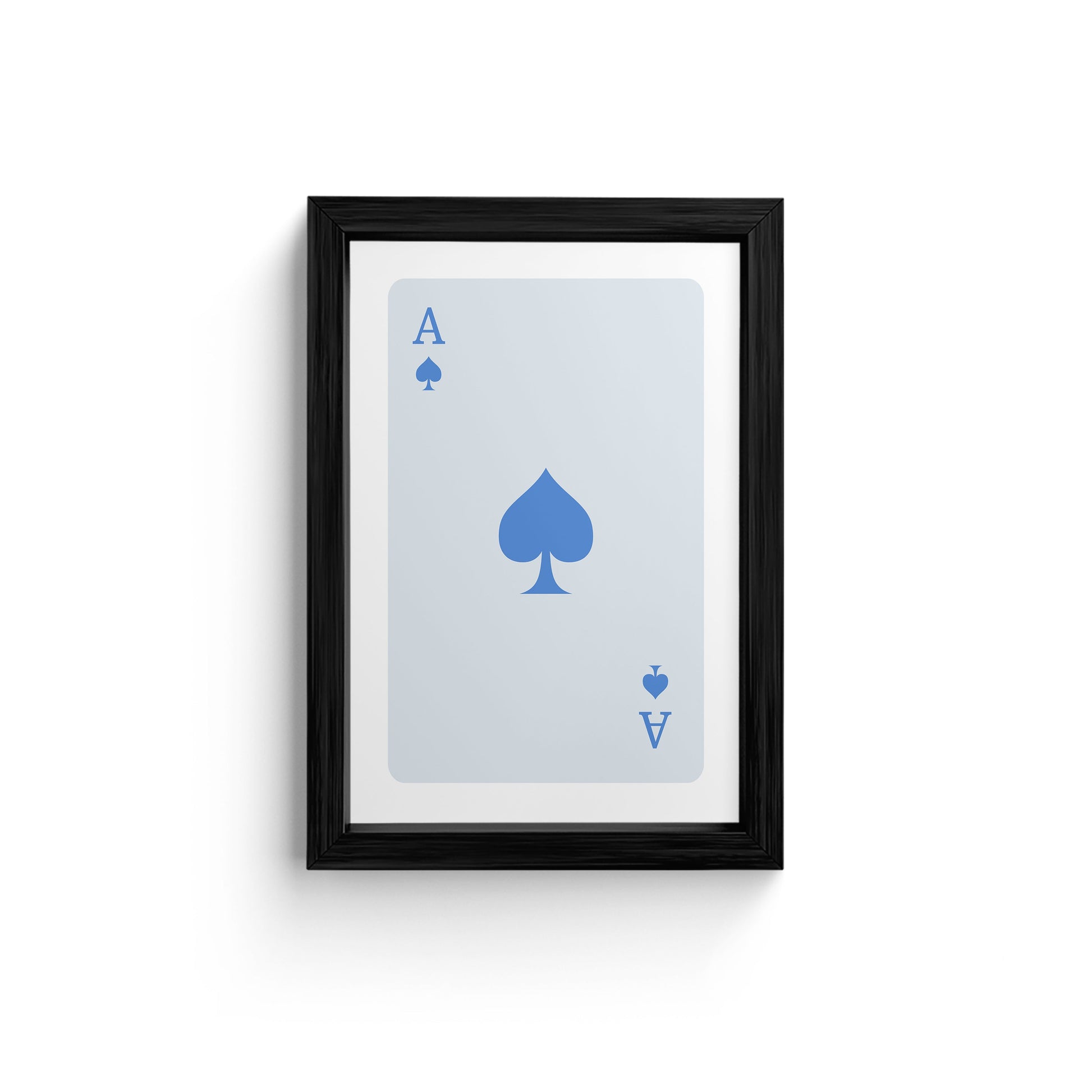 Blue Ace of heart Wall Art Print