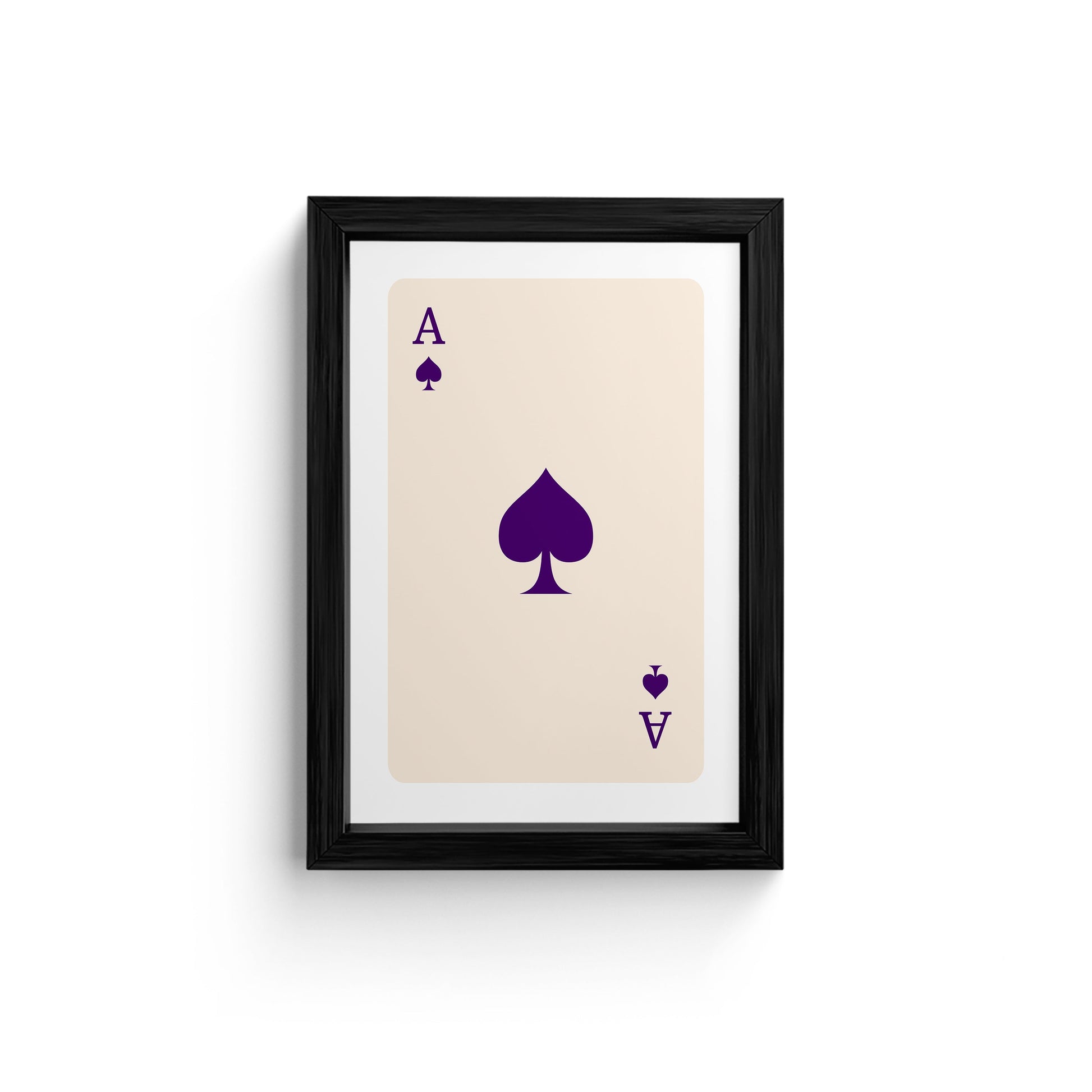 purple ace of spades card - Wall Art