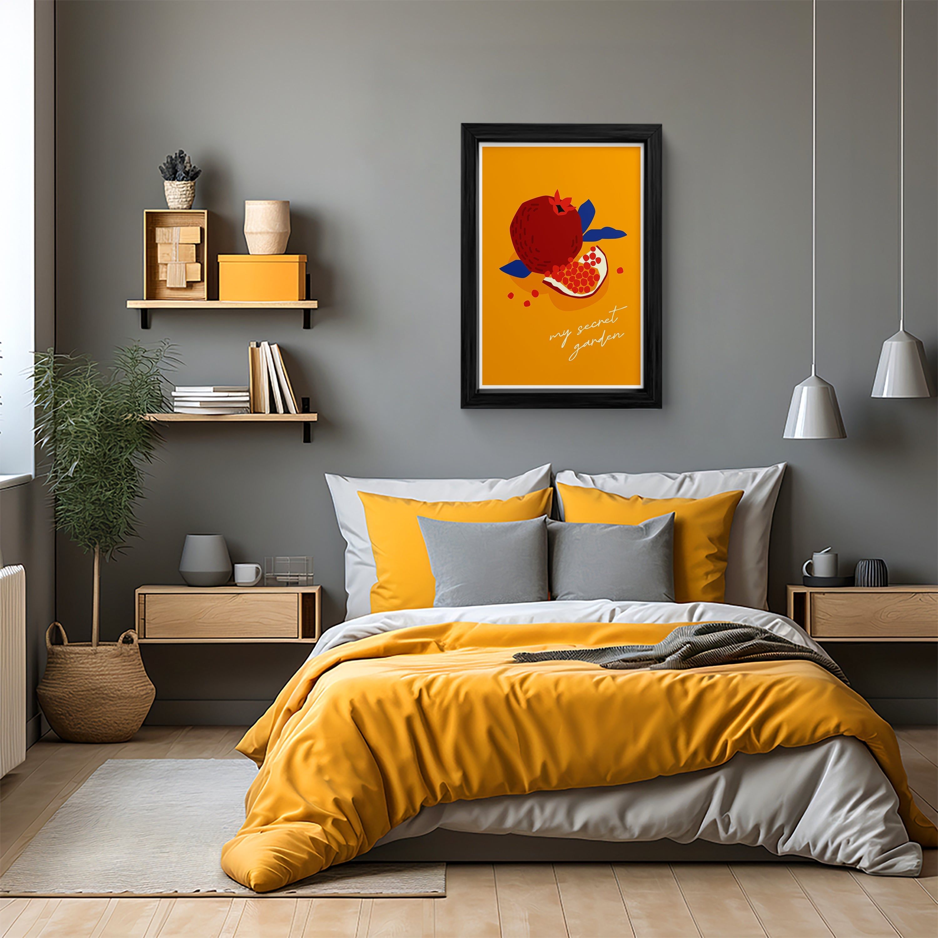 My Secret Garden Pomegranate Canvas Wall Art