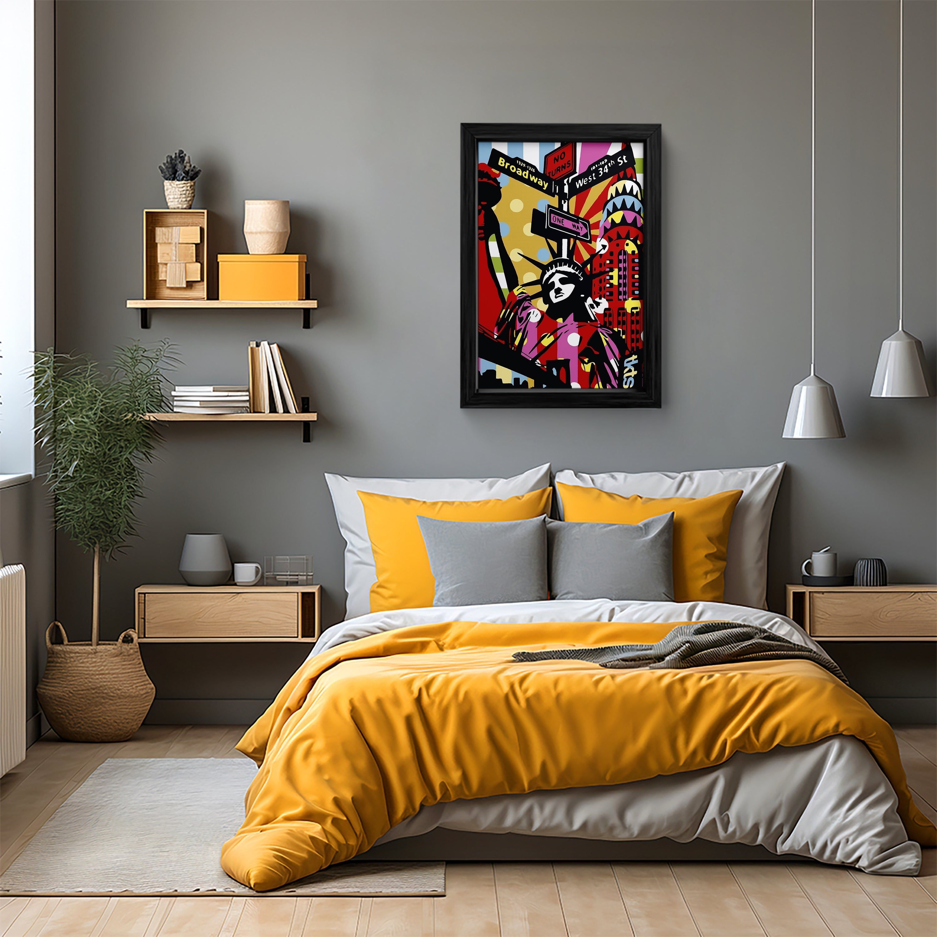 Vibrant City Pulse: Canvas Art Print