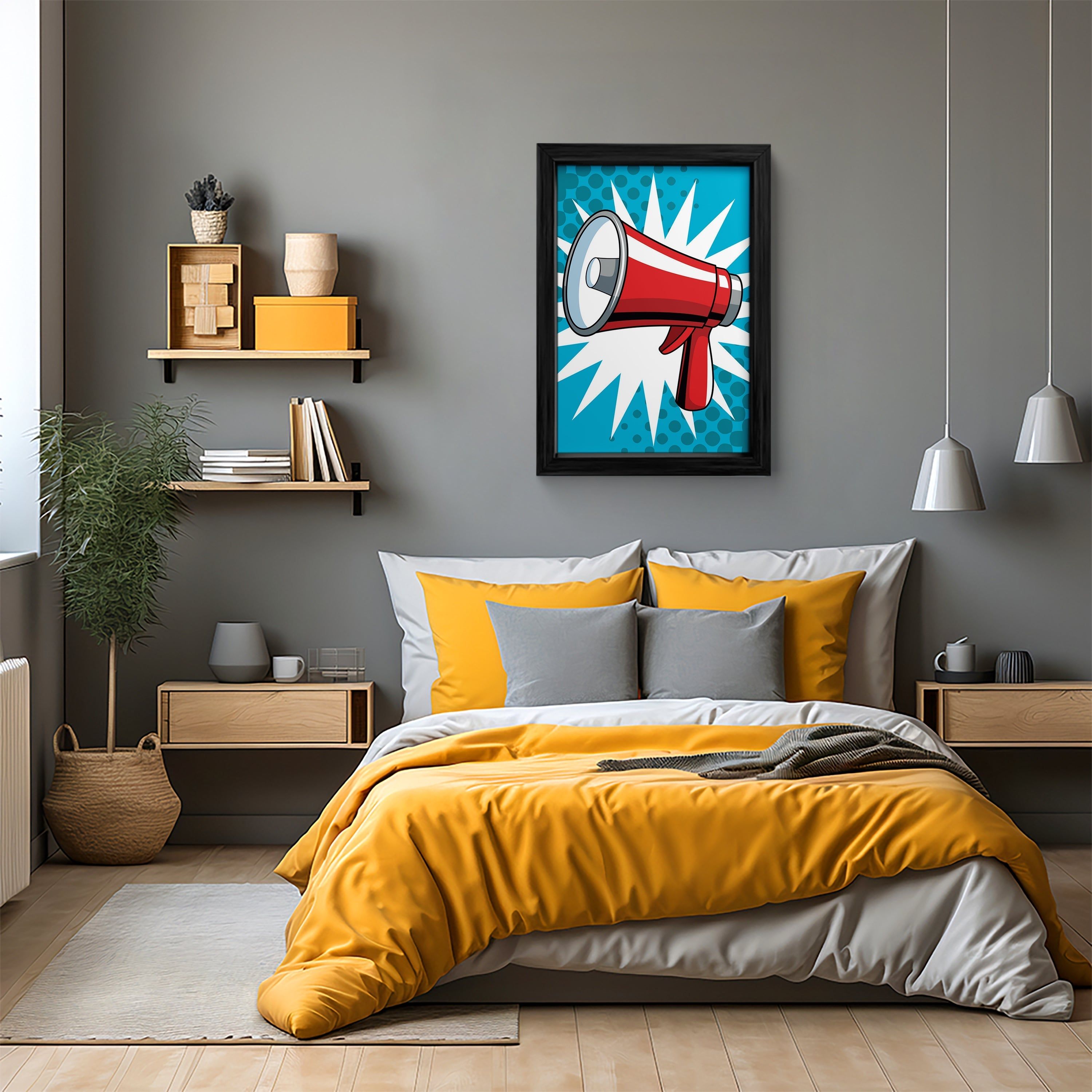 Pop Art Megaphone Canvas Print