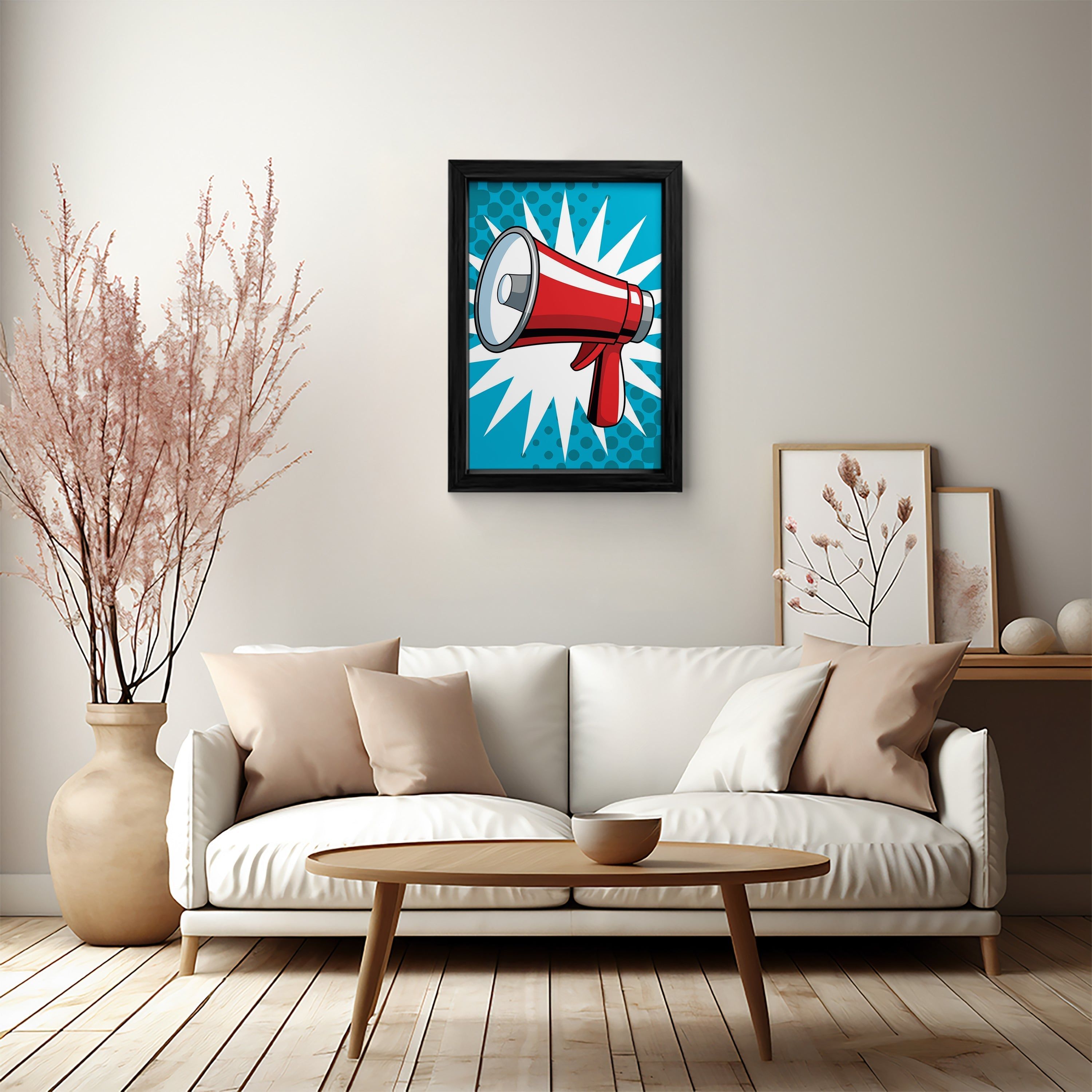 Pop Art Megaphone Canvas Print