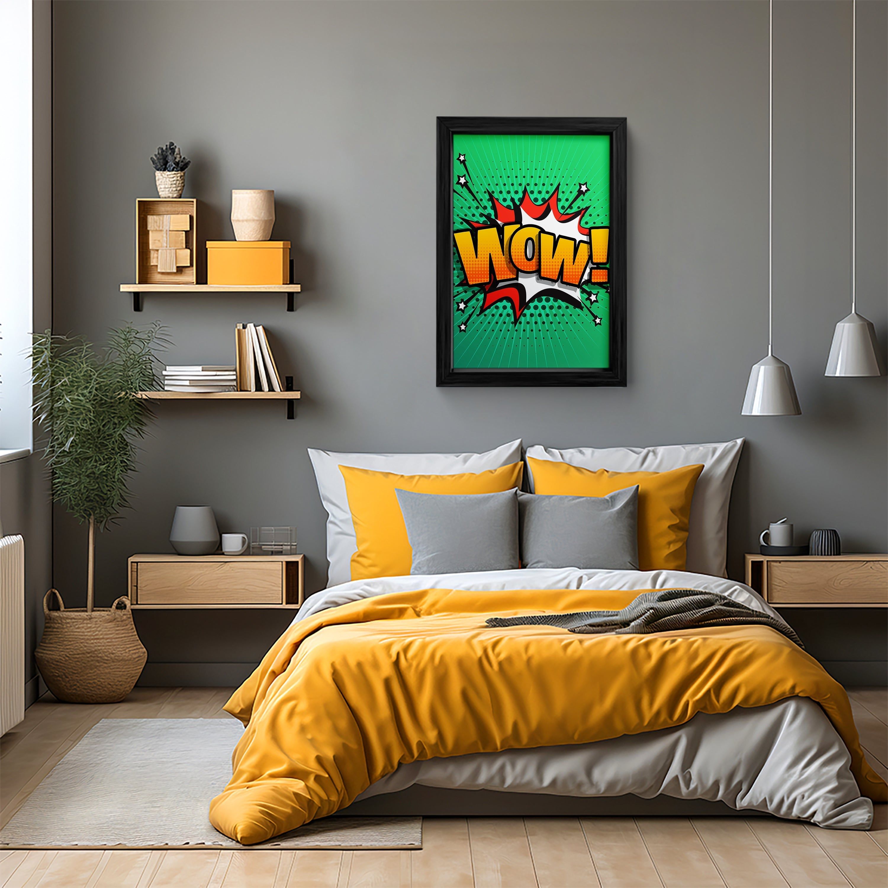 Vibrant Pop Art WOW! Canvas Wall Art