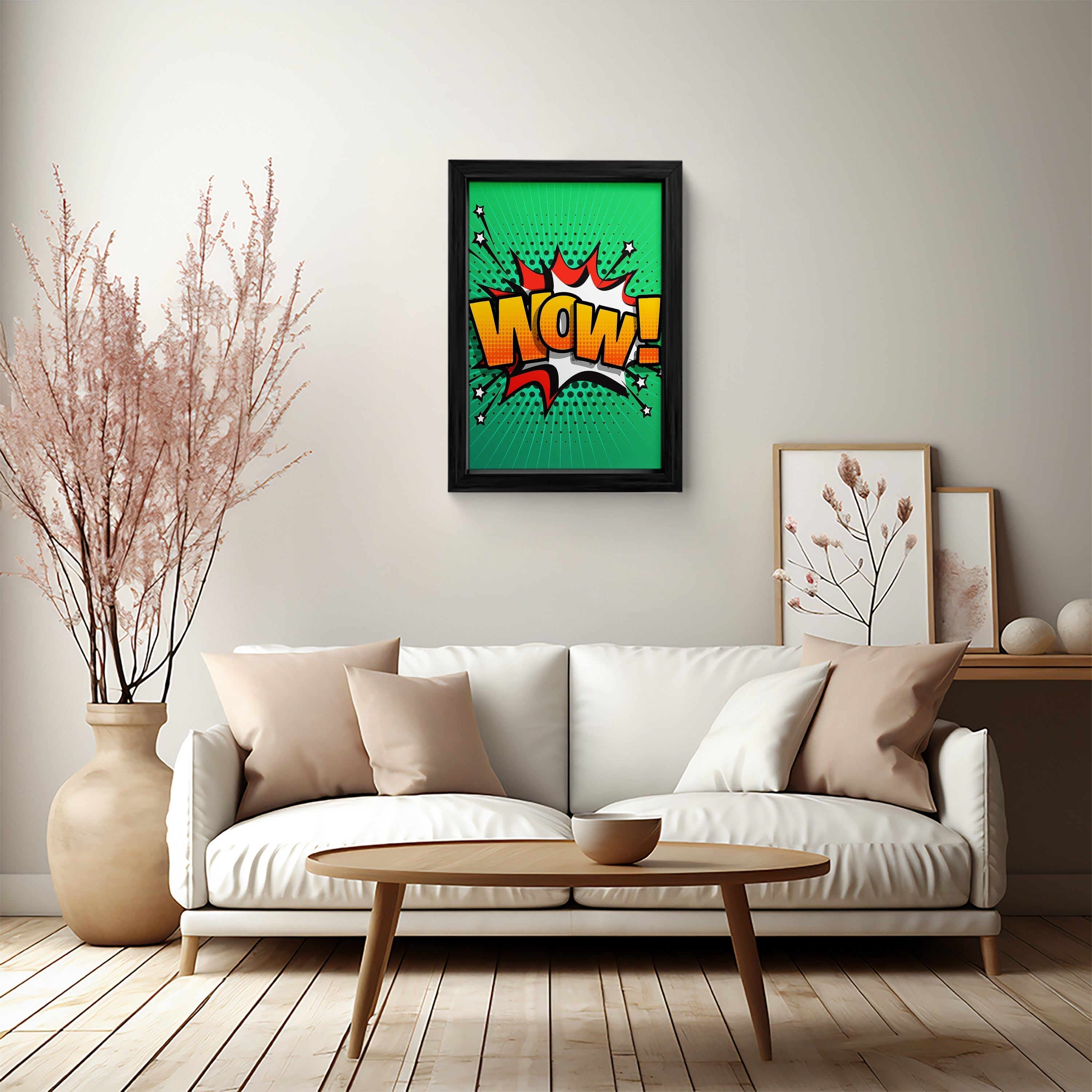 Vibrant Pop Art WOW! Canvas Wall Art