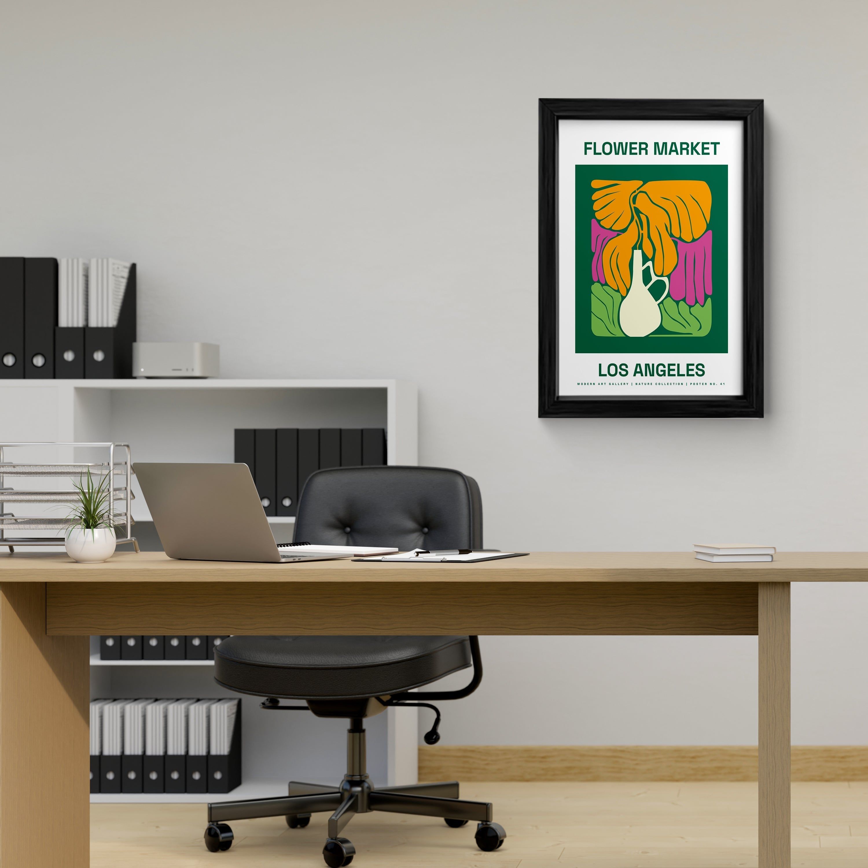 Flower Market Los Angeles Framed Art Print