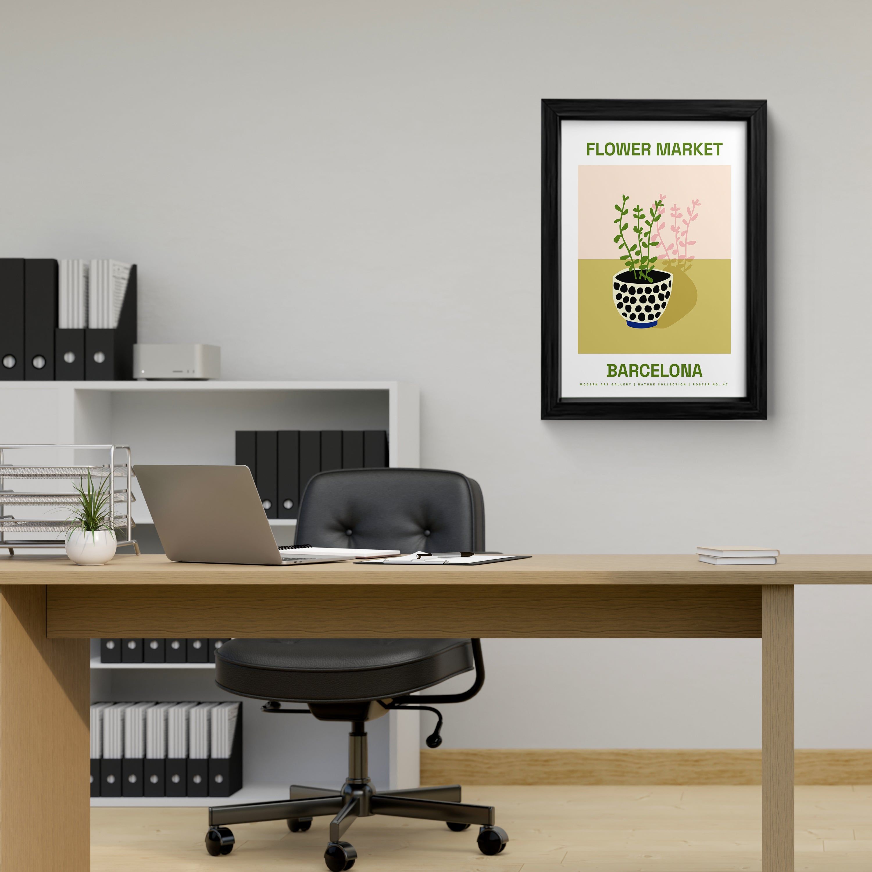 Barcelona Flower Market Wall Art Print