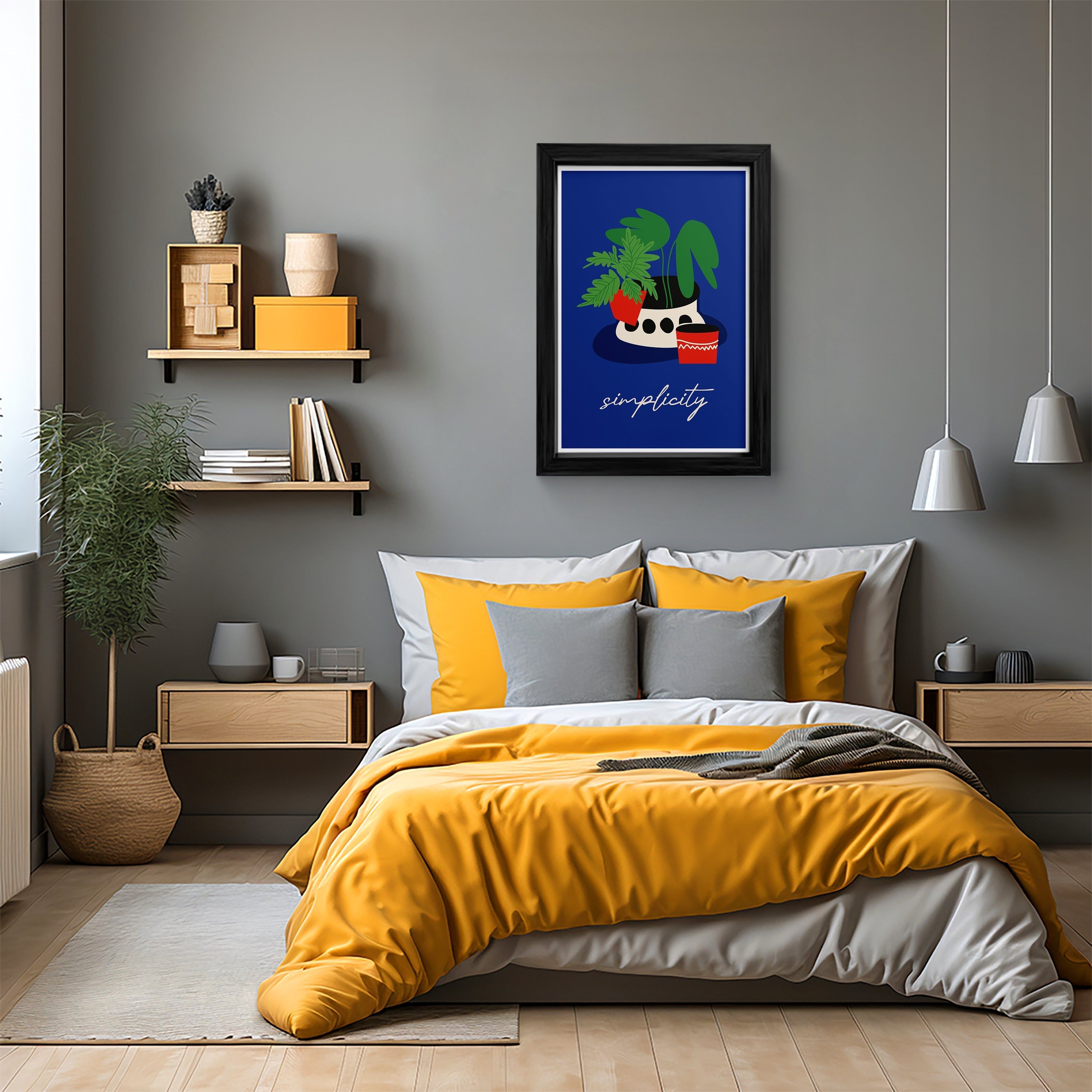 Simplicity in Nature: Elegant Potted Plants Wall Art
