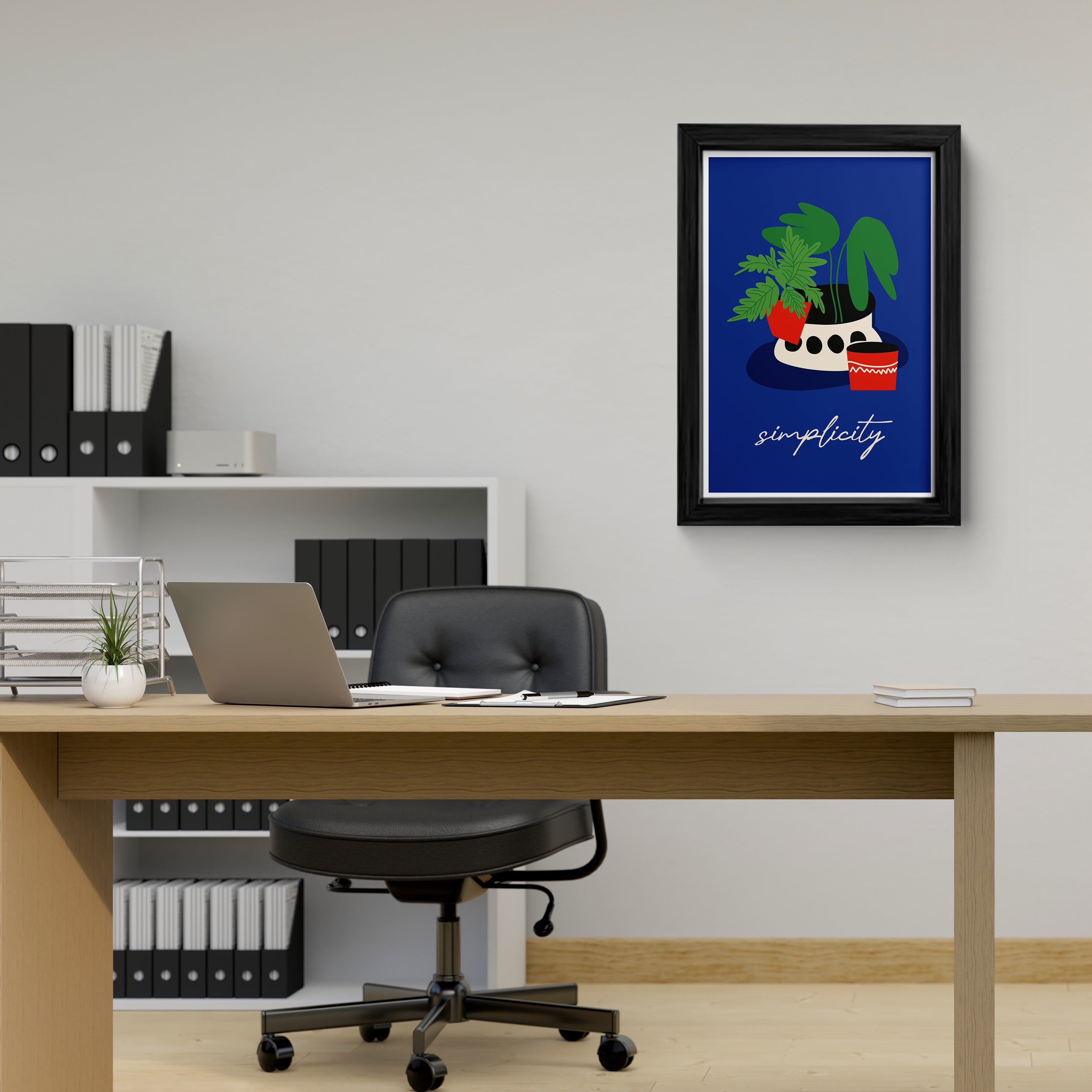 Simplicity in Nature: Elegant Potted Plants Wall Art