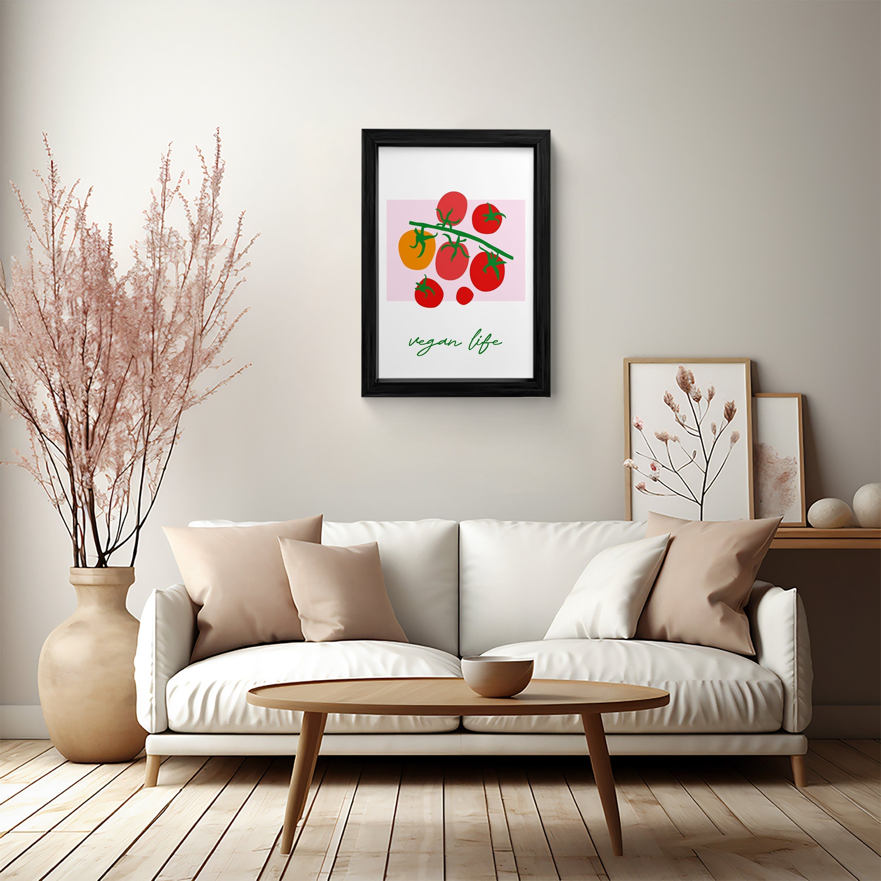 Vibrant Vegan Life: Fresh Tomatoes Wall Art Print