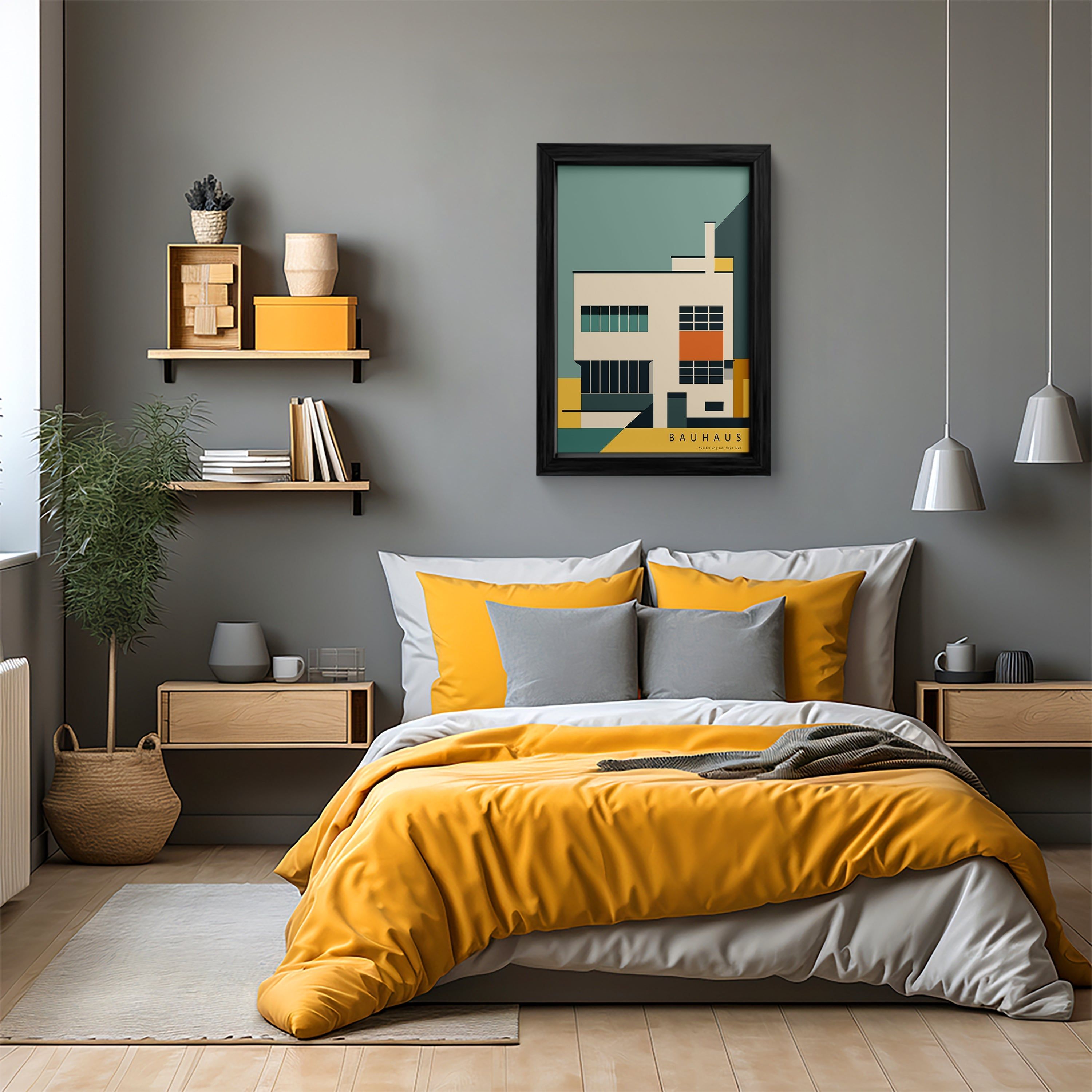 Bauhaus Architecture Canvas Painting Art
