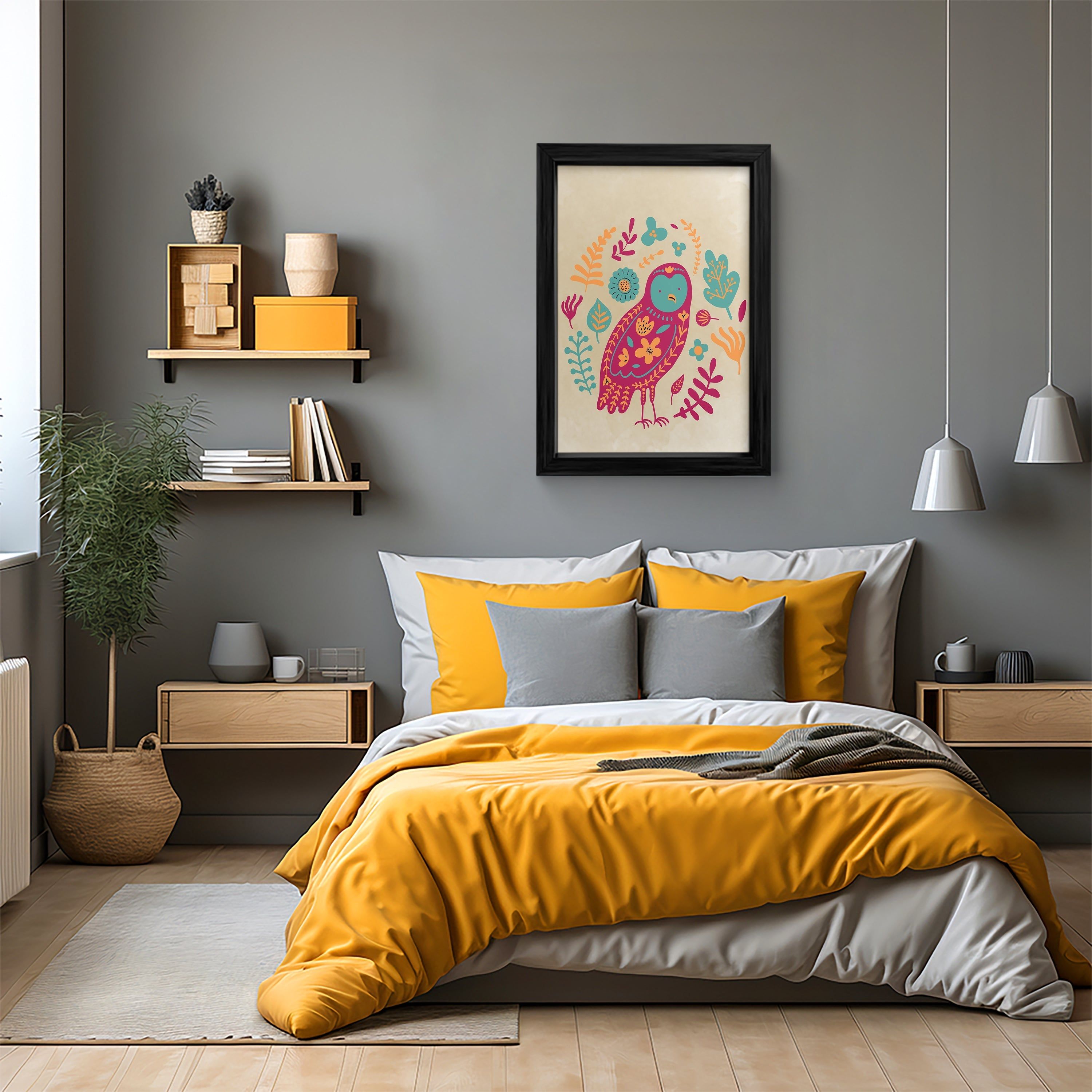 Whimsical Owl Canvas Art