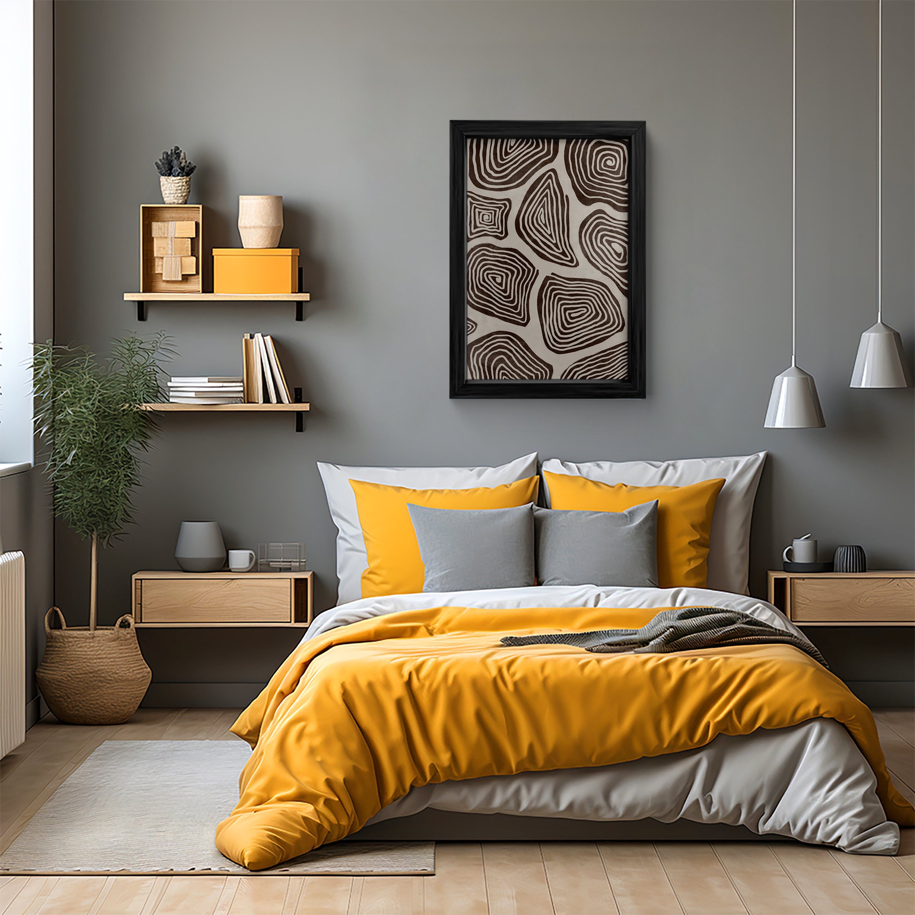 Framed Painting  Wall Art in Black and White