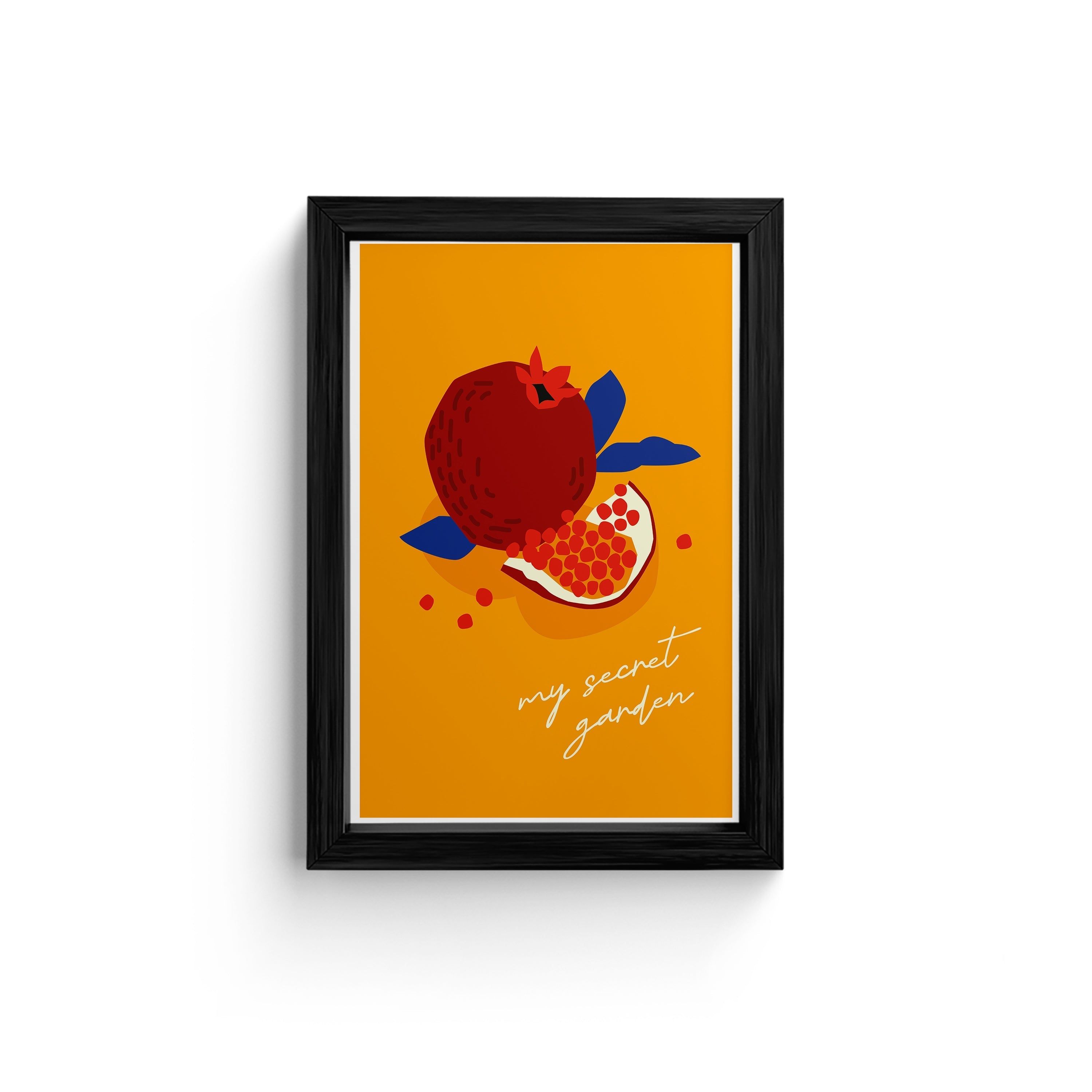 My Secret Garden Pomegranate Canvas Wall Art