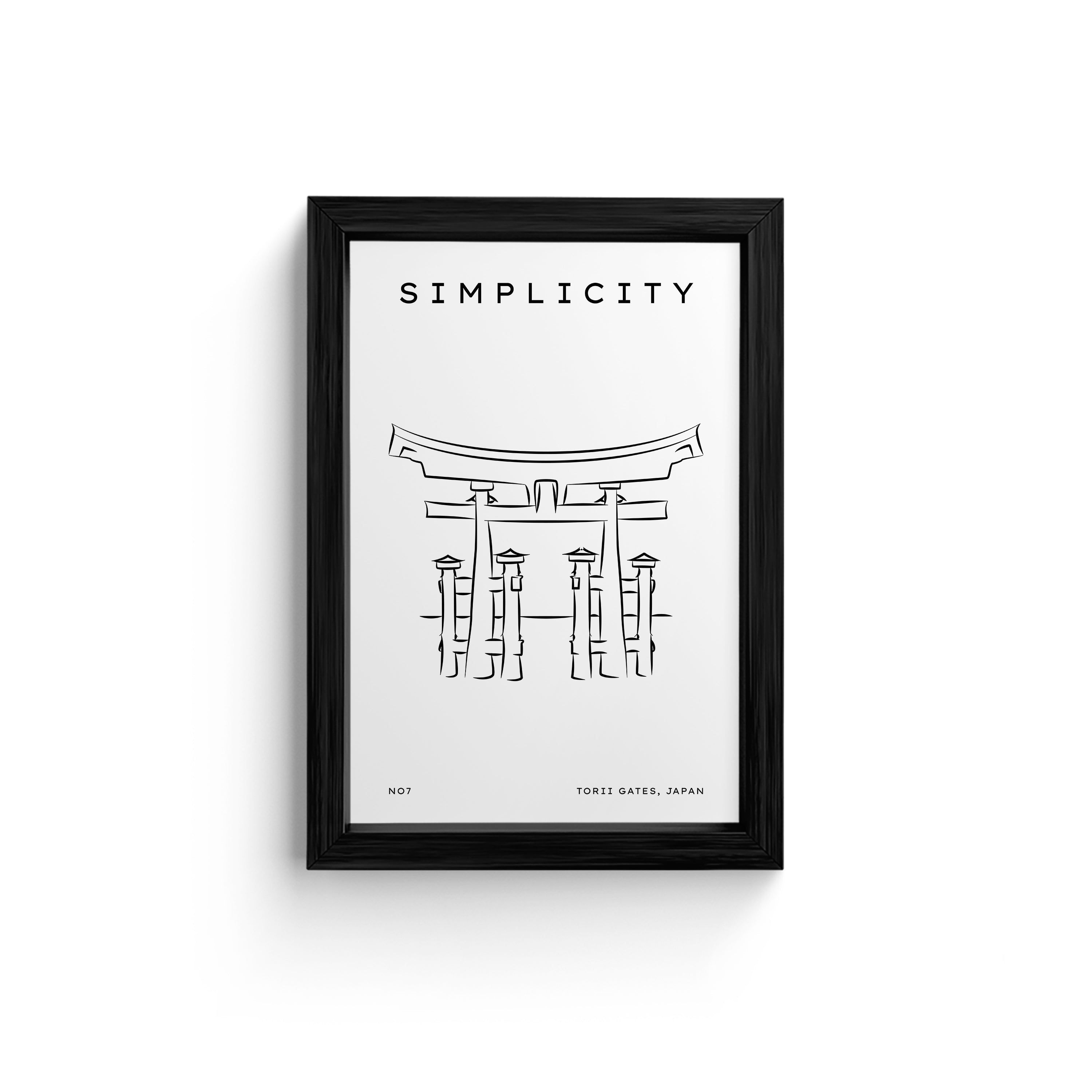 Simplicity - Minimalist Torii Gates Canvas Art
