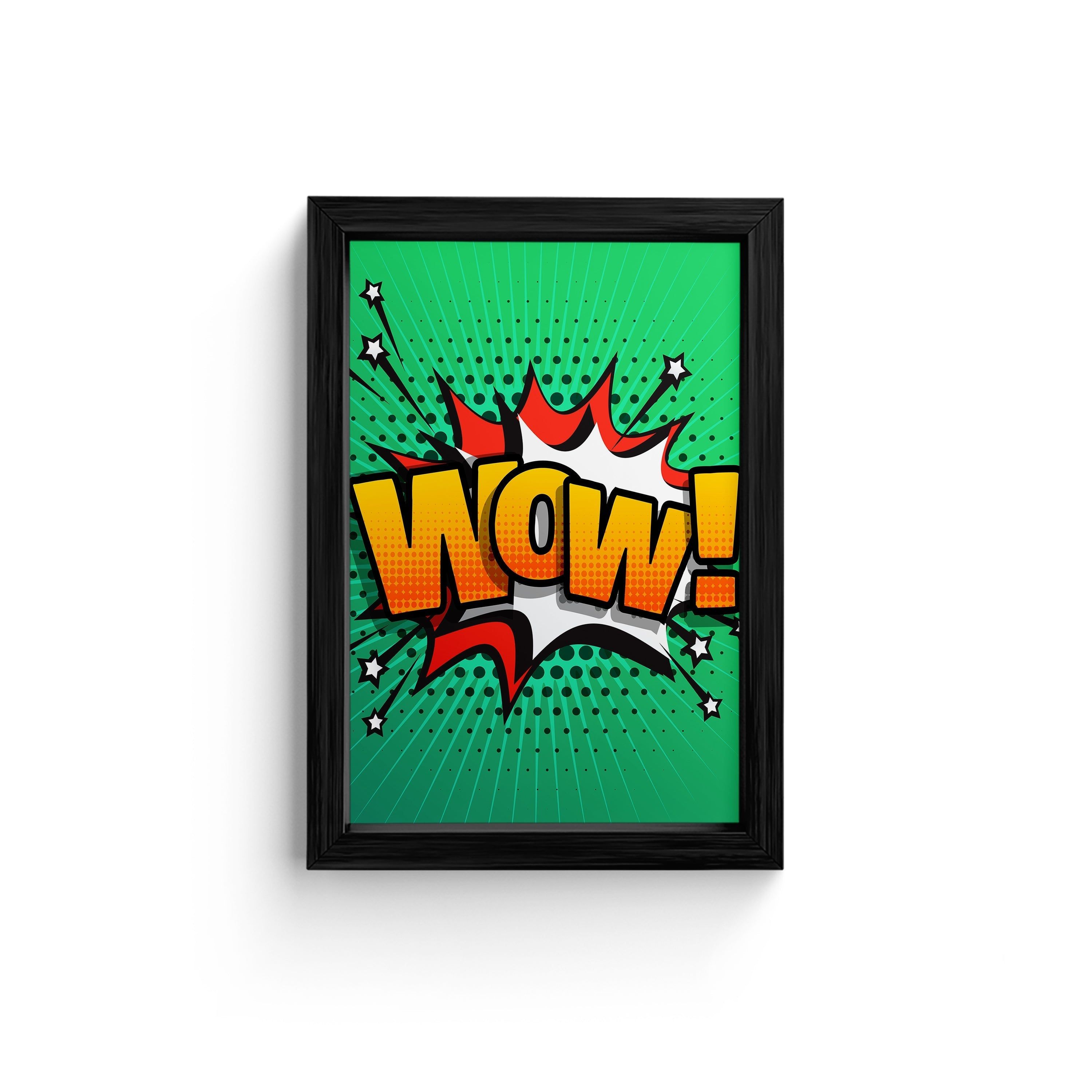 Vibrant Pop Art WOW! Canvas Wall Art