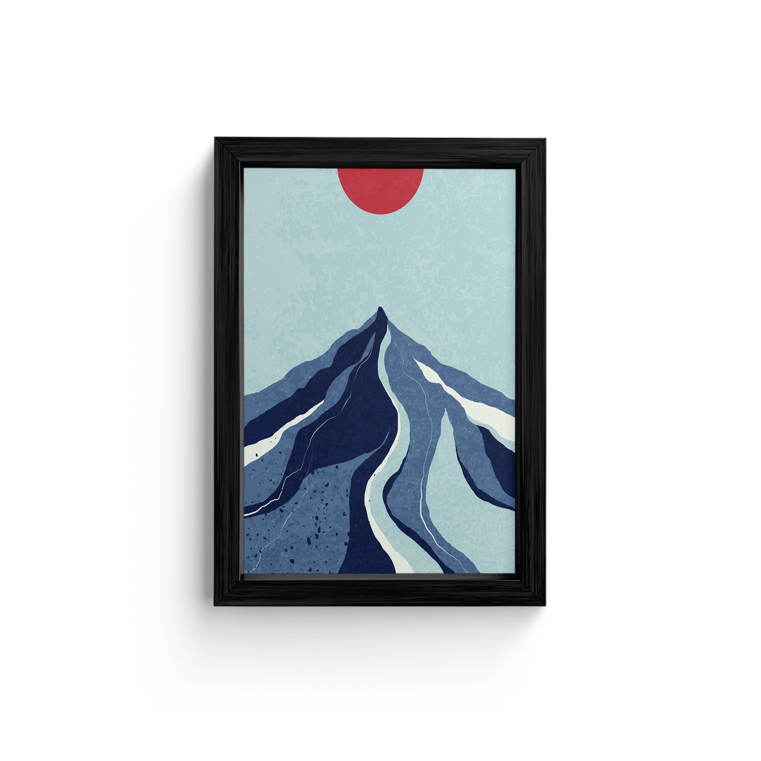Cobalt Dreamscape Abstract Framed Art Print