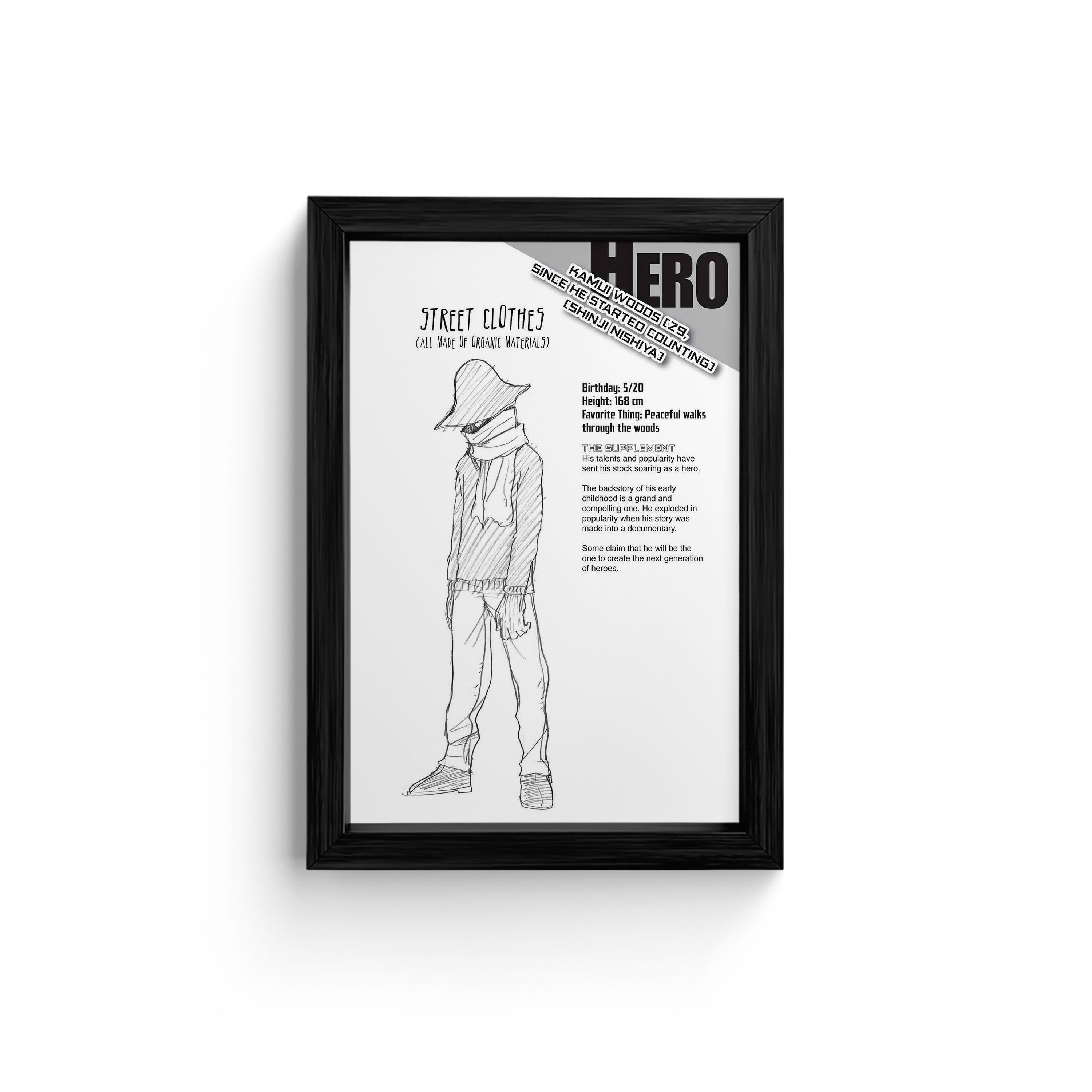 Hero in Organic Street Clothes - Wall Art