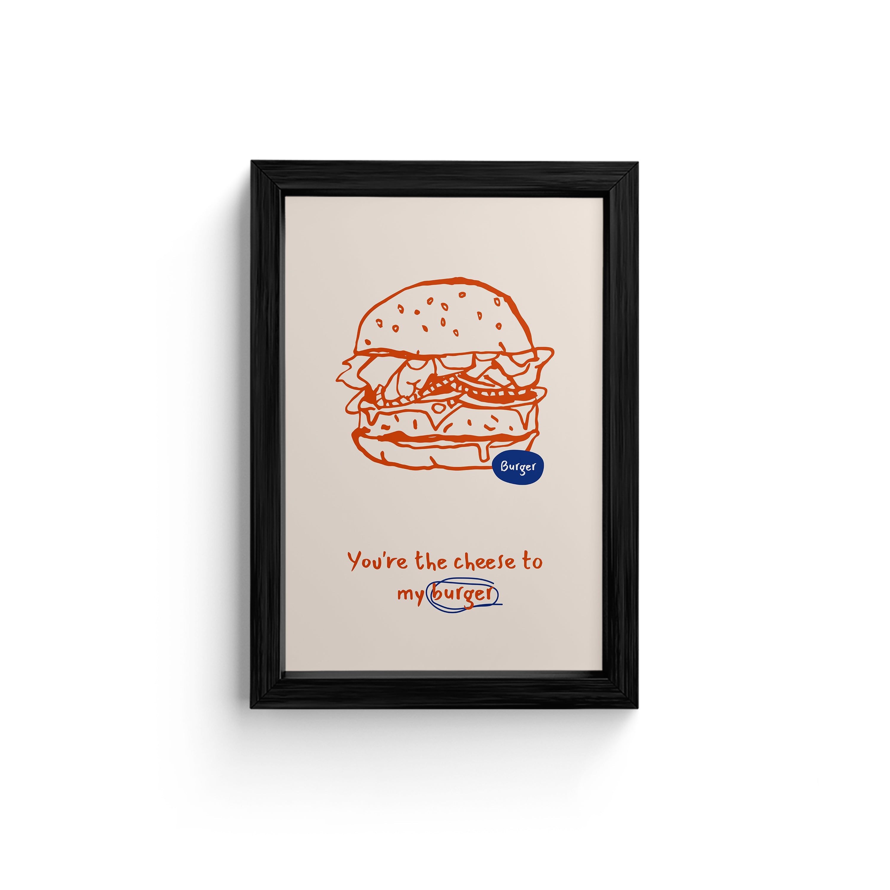 Cheese to My Burger Canvas Wall Art