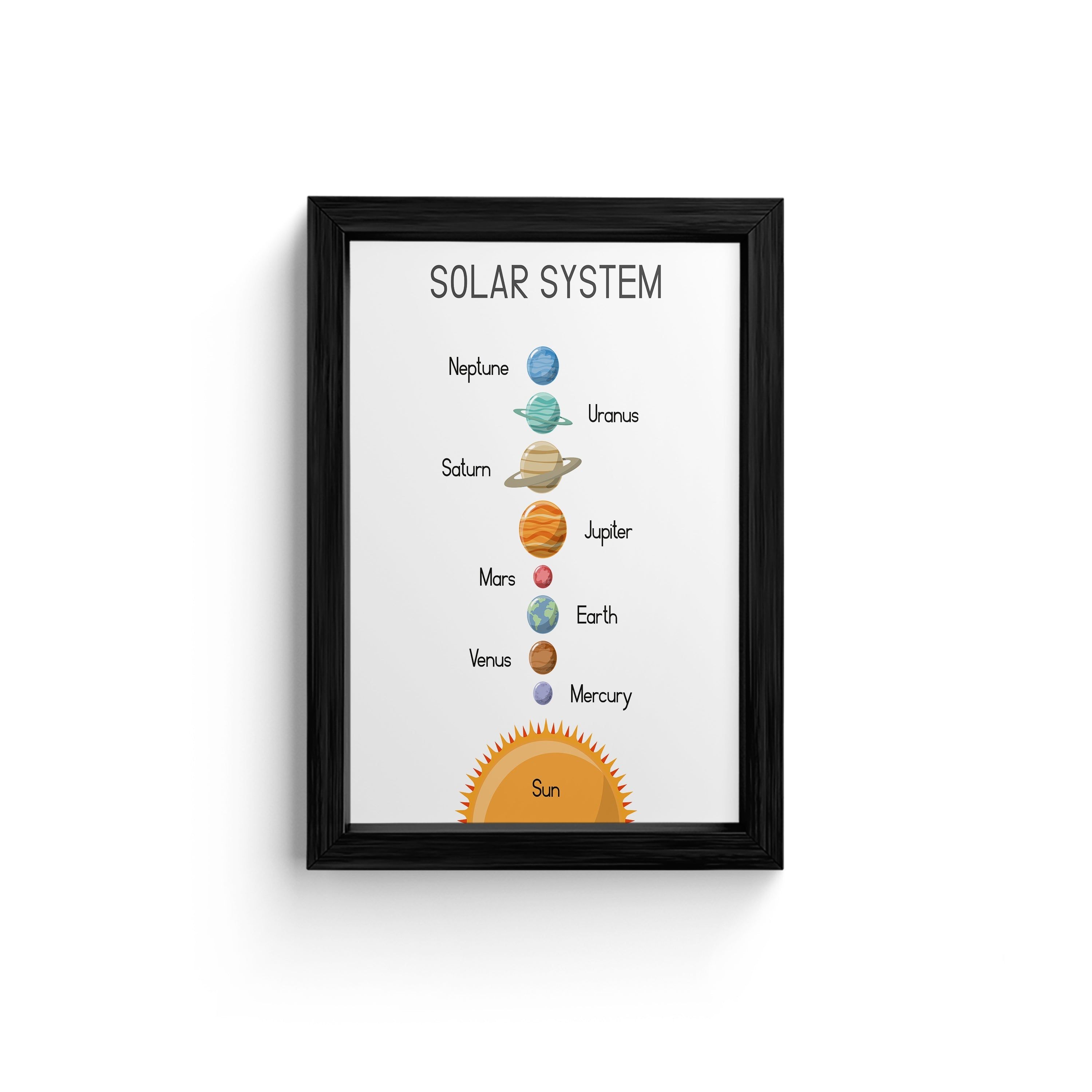 Vibrant Solar System Canvas Wall Art